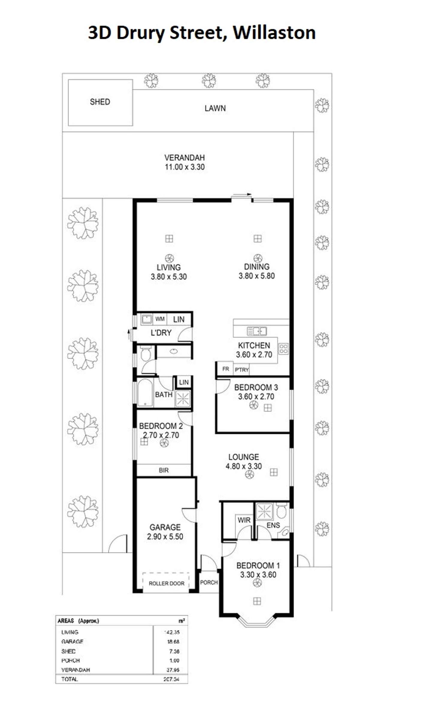 Floorplan of Homely house listing, 3D Drury Street, Willaston SA 5118