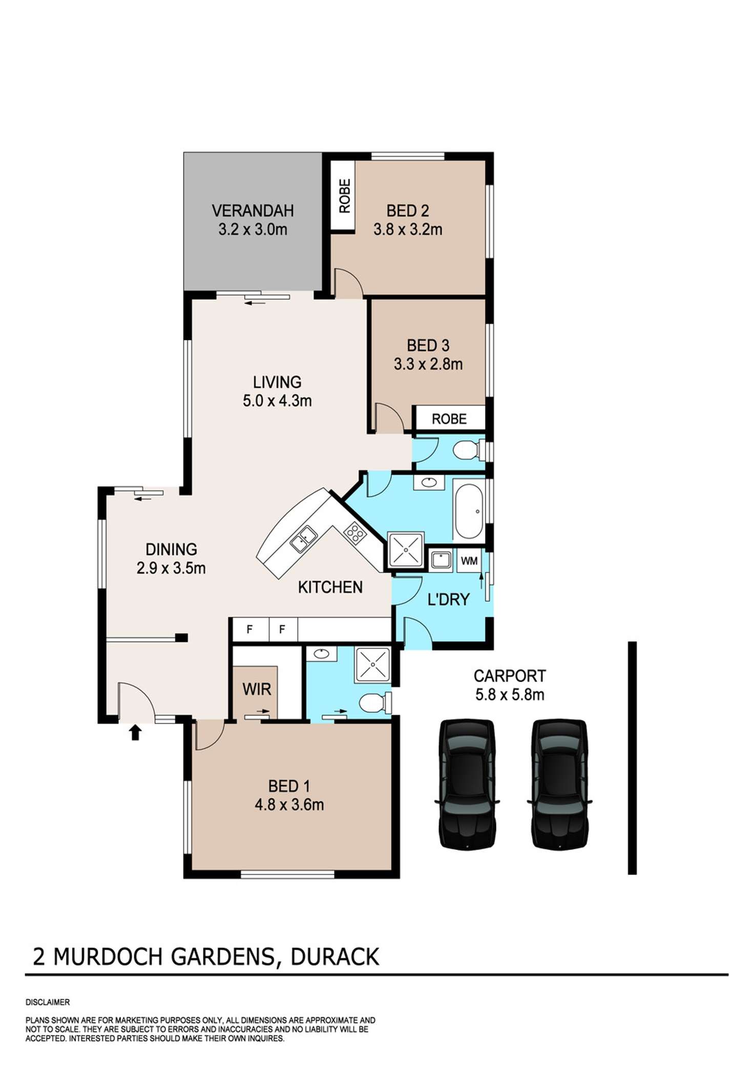 Floorplan of Homely house listing, 2 Murdoch Gardens, Durack NT 830