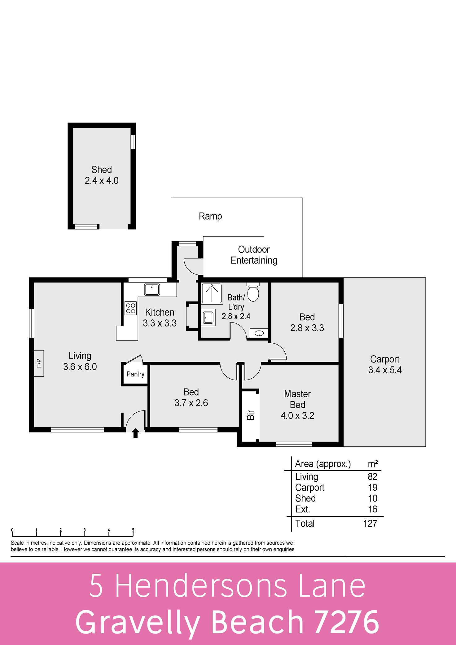 Floorplan of Homely house listing, 5 Hendersons Lane, Gravelly Beach TAS 7276