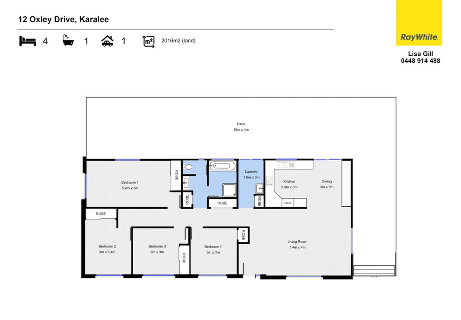 Floorplan of Homely house listing, 12 Oxley Drive, Karalee QLD 4306