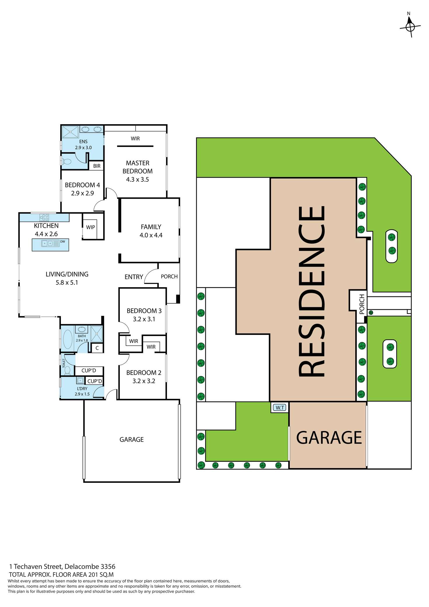 Floorplan of Homely house listing, 1 Techaven Street, Delacombe VIC 3356