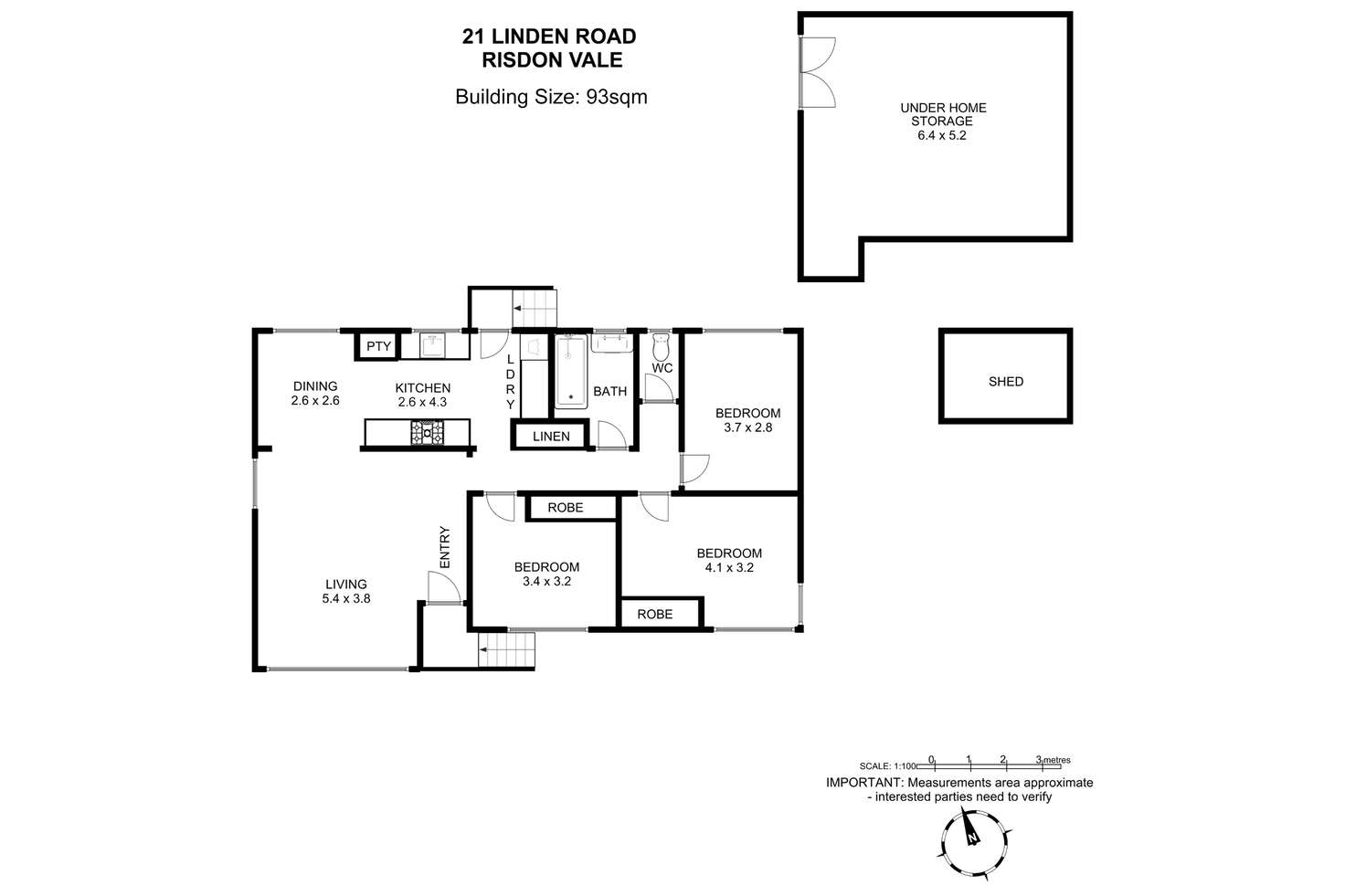 Floorplan of Homely house listing, 21 Linden Road, Risdon Vale TAS 7016