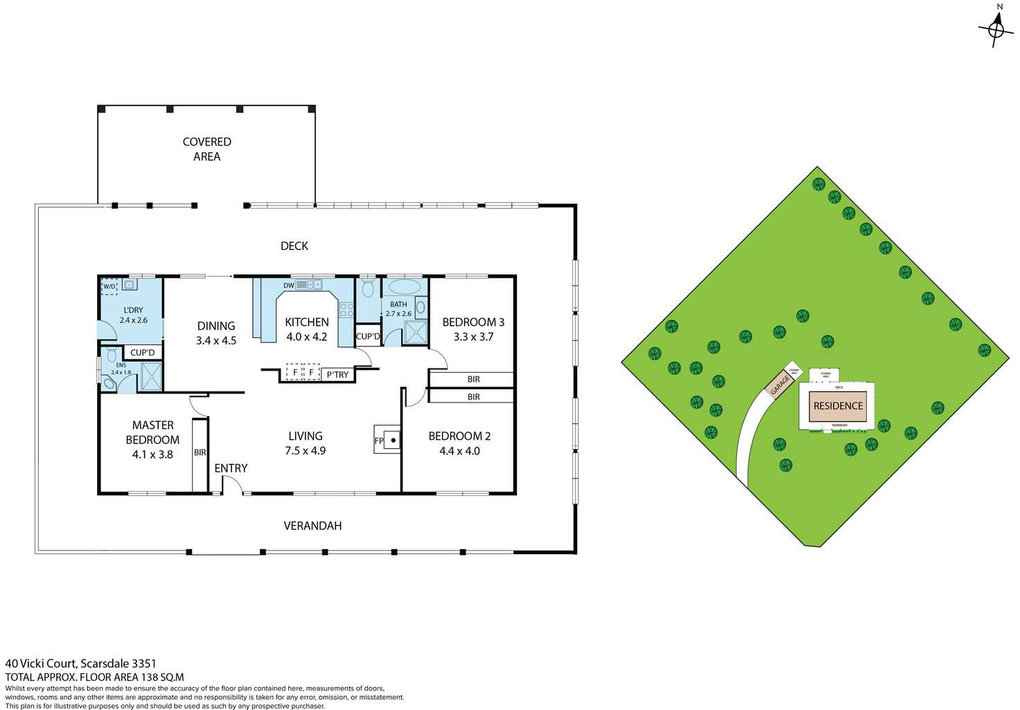 Floorplan of Homely house listing, 40 Vicki Court, Scarsdale VIC 3351
