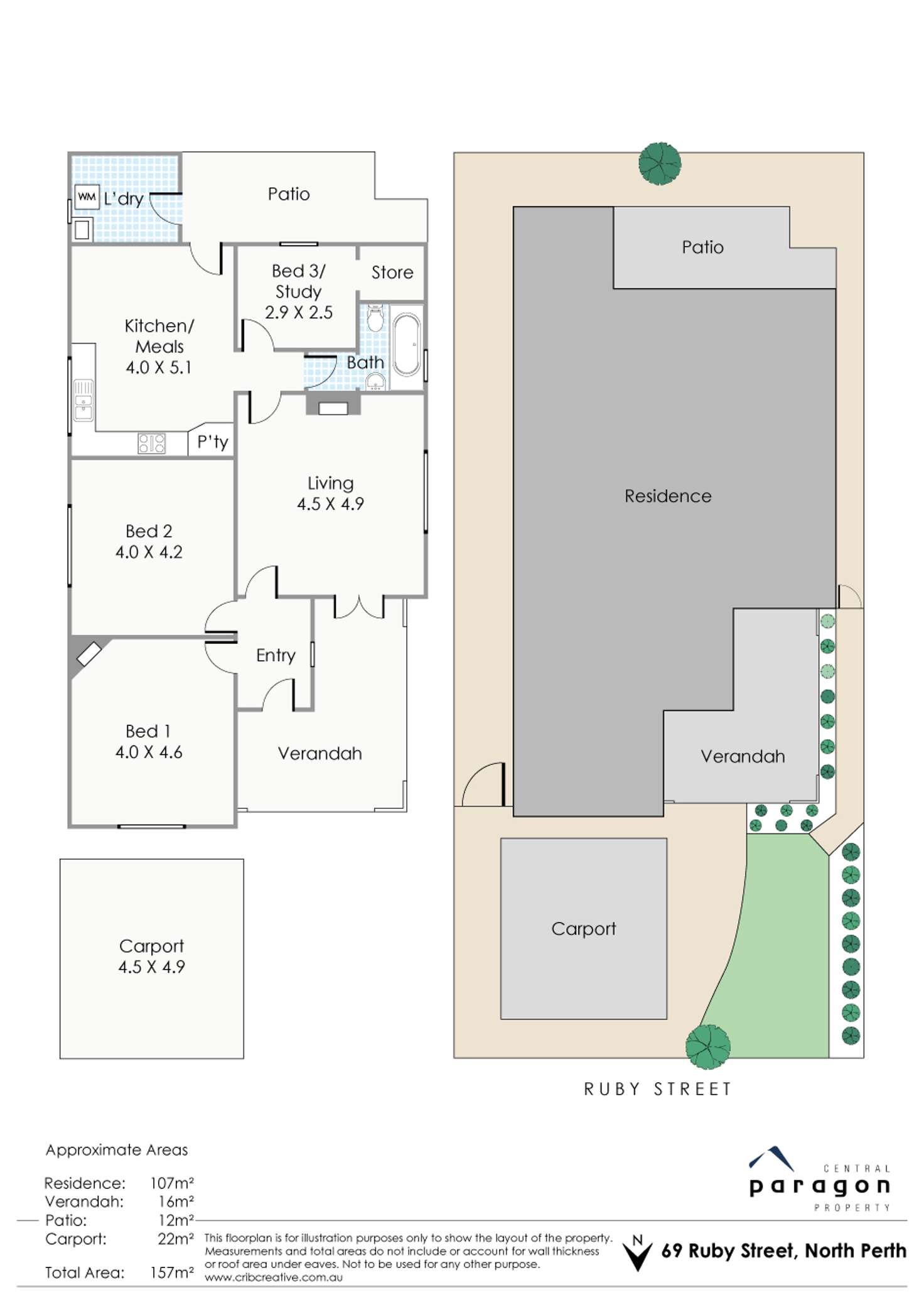 Floorplan of Homely house listing, 69 Ruby Street, North Perth WA 6006