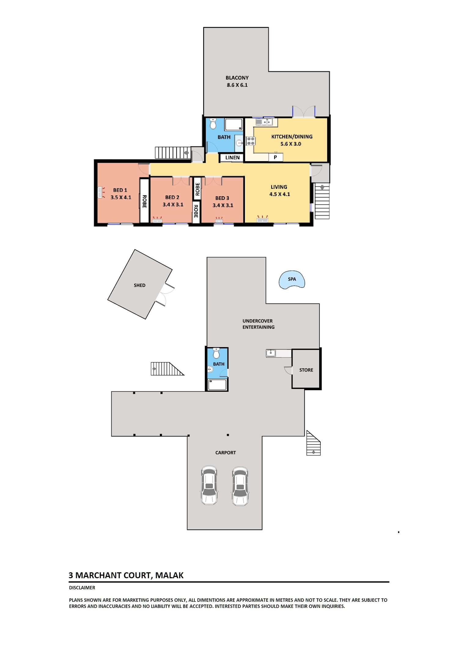 Floorplan of Homely house listing, 3 Marchant Court, Malak NT 812