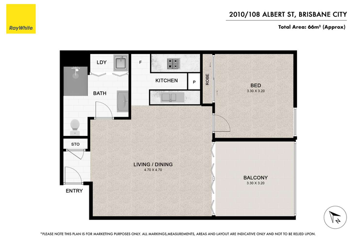 Floorplan of Homely apartment listing, 2010/108 Albert Street, Brisbane City QLD 4000