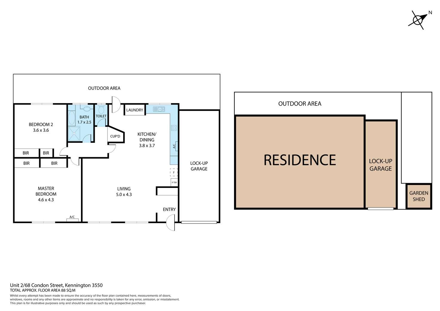 Floorplan of Homely house listing, 2/68 Condon Street, Kennington VIC 3550