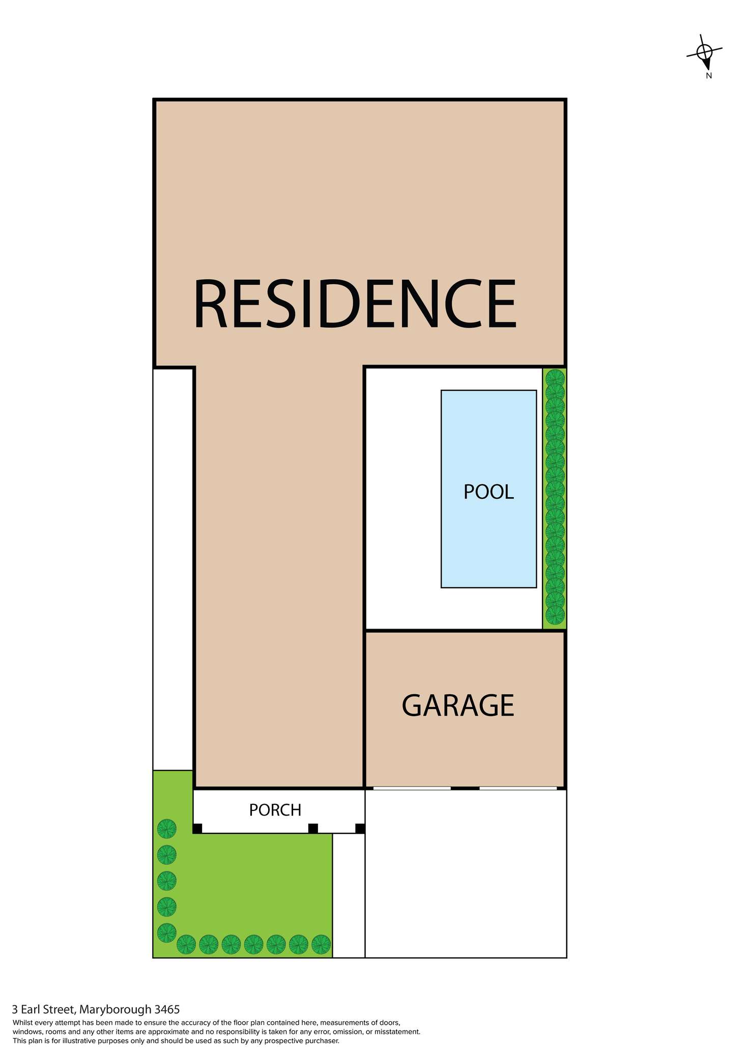 Floorplan of Homely house listing, 3 Earl Street, Maryborough VIC 3465