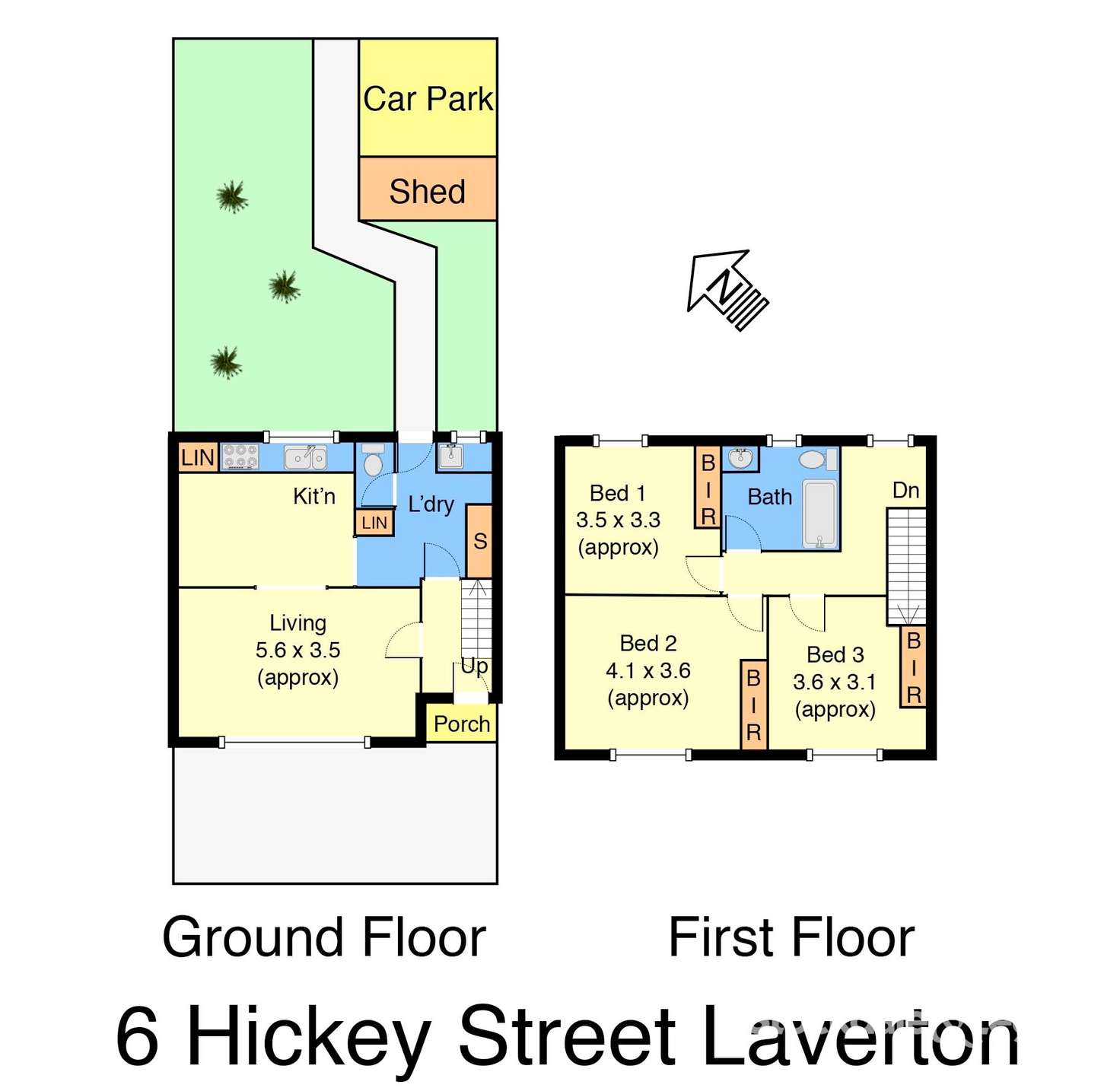 Floorplan of Homely house listing, 6 Hickey St, Laverton VIC 3028