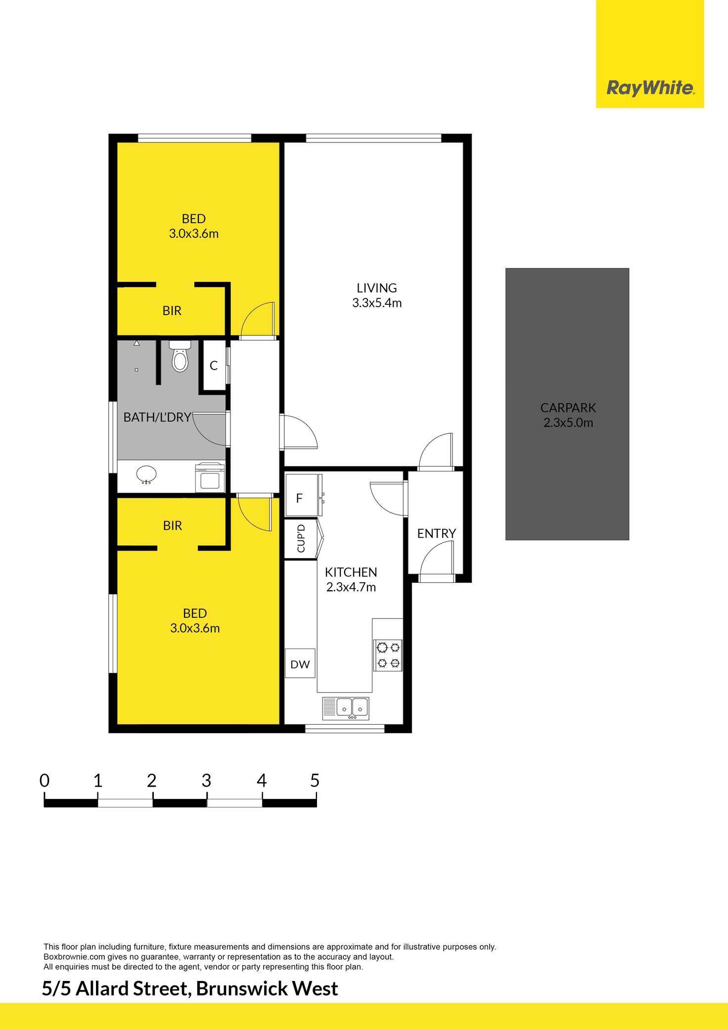 Floorplan of Homely apartment listing, 5/5 Allard Street, Brunswick West VIC 3055