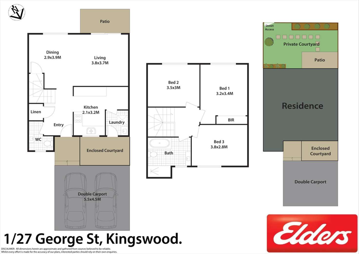 Floorplan of Homely townhouse listing, 1/27 George Street, Kingswood NSW 2747