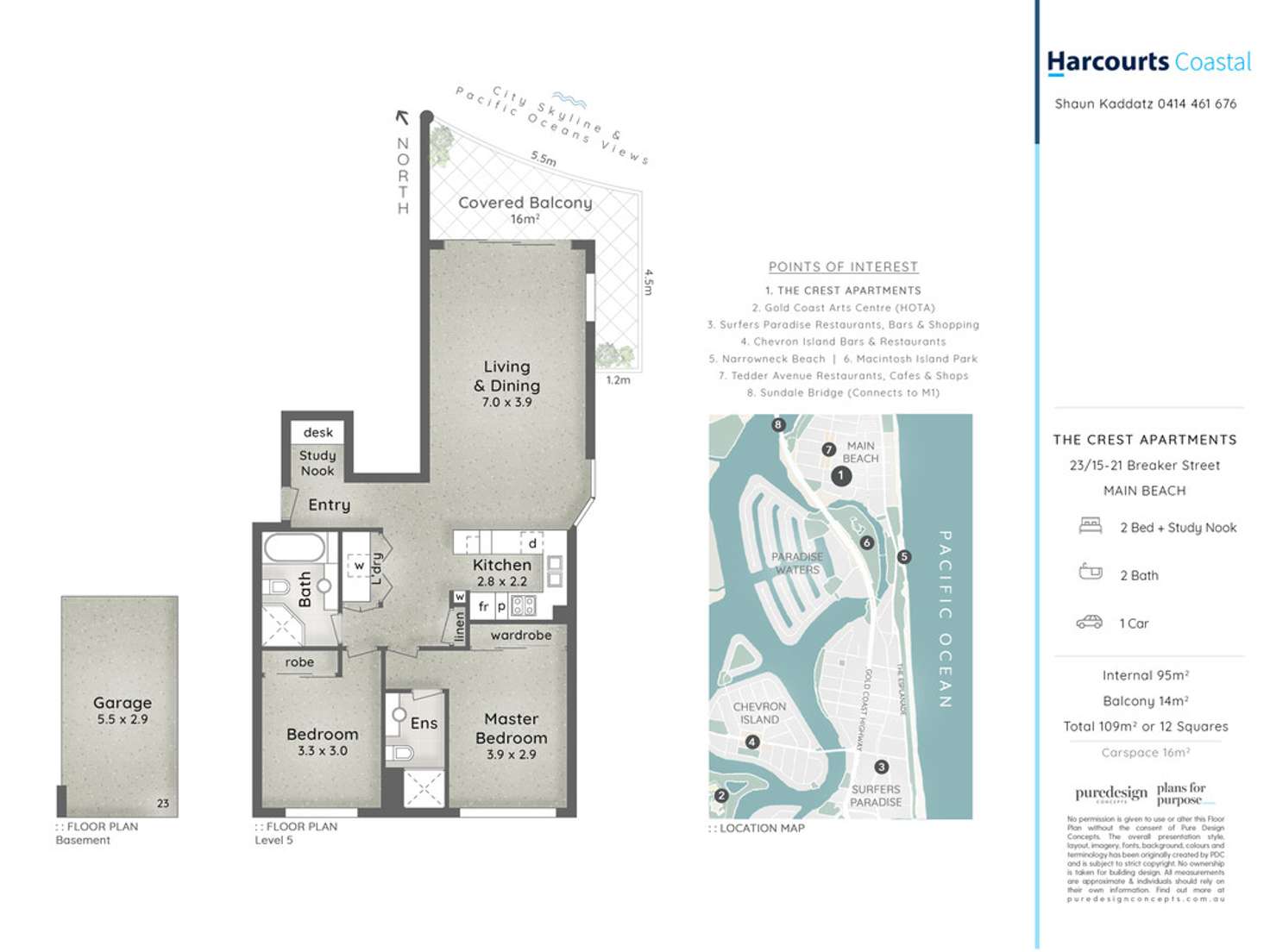 Floorplan of Homely apartment listing, 23/15-21 Breaker Street, Main Beach QLD 4217