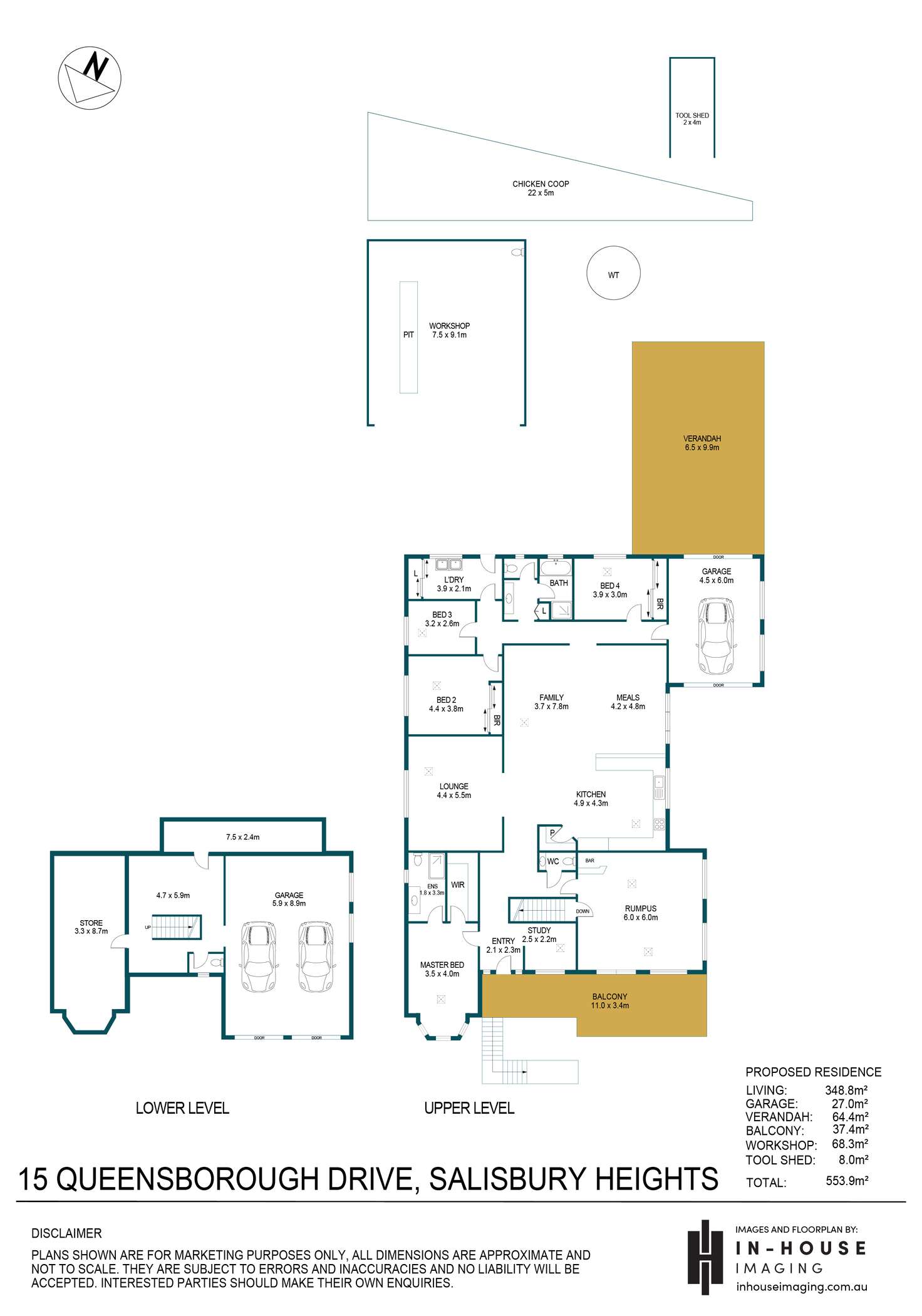 Floorplan of Homely house listing, 15 Queensborough Drive, Salisbury Heights SA 5109