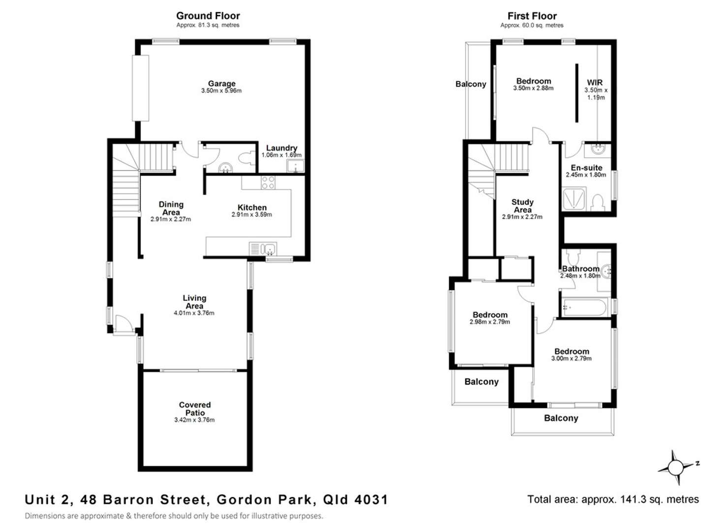 Floorplan of Homely townhouse listing, 2/48 Barron Street, Gordon Park QLD 4031
