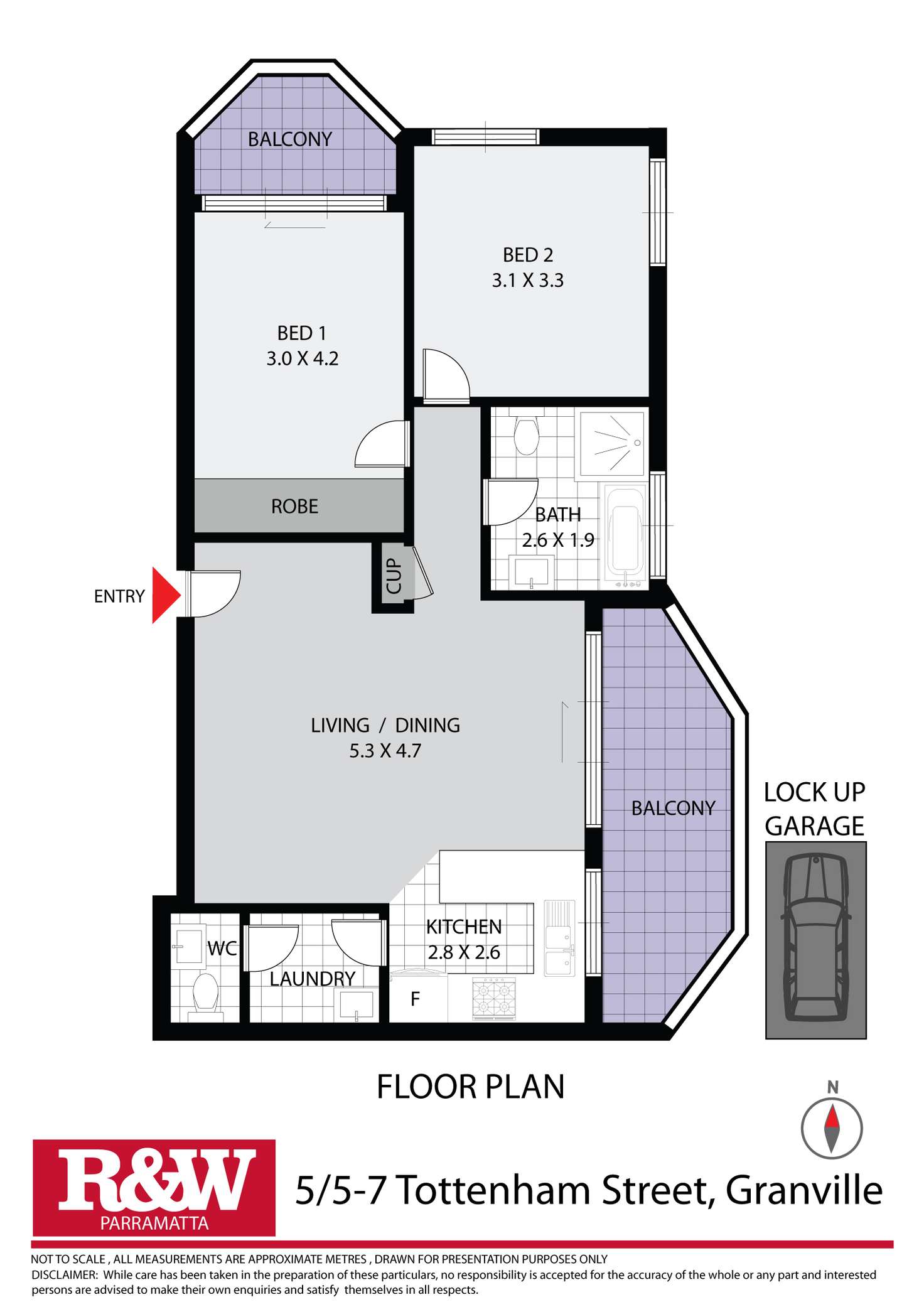 Floorplan of Homely unit listing, 5/5-7 Tottenham Street, Granville NSW 2142