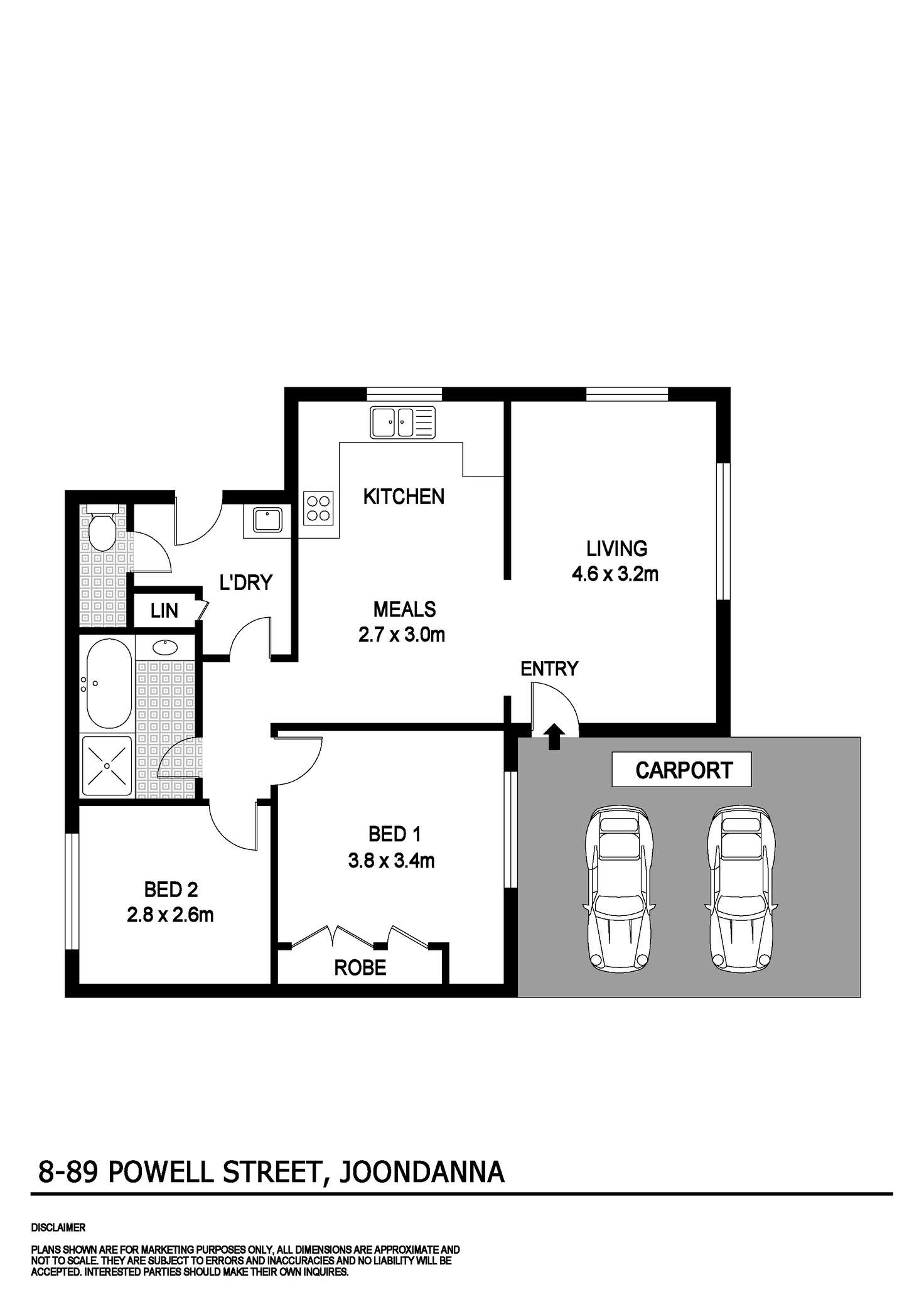 Floorplan of Homely villa listing, 8/89 Powell Street, Joondanna WA 6060