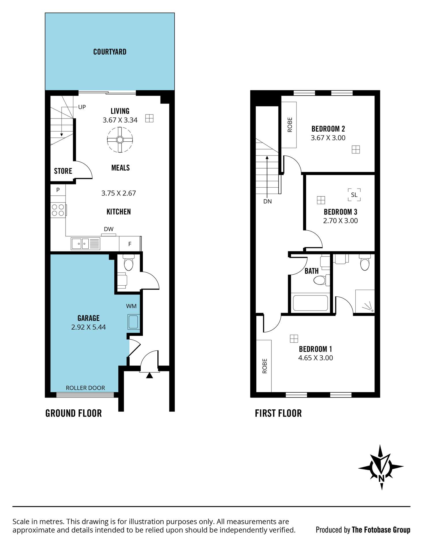 Floorplan of Homely townhouse listing, 5/47 Victoria Parade, Mawson Lakes SA 5095