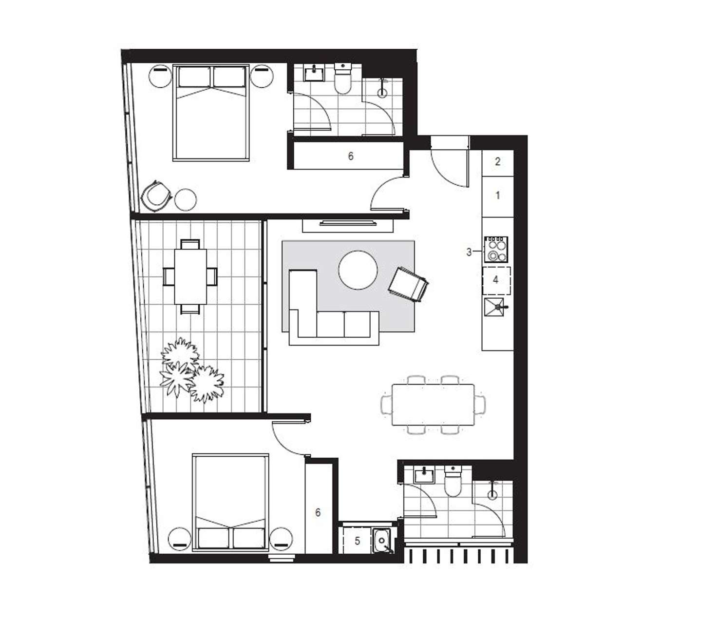 Floorplan of Homely apartment listing, 705/50-52 Sylvan Road, Toowong QLD 4066