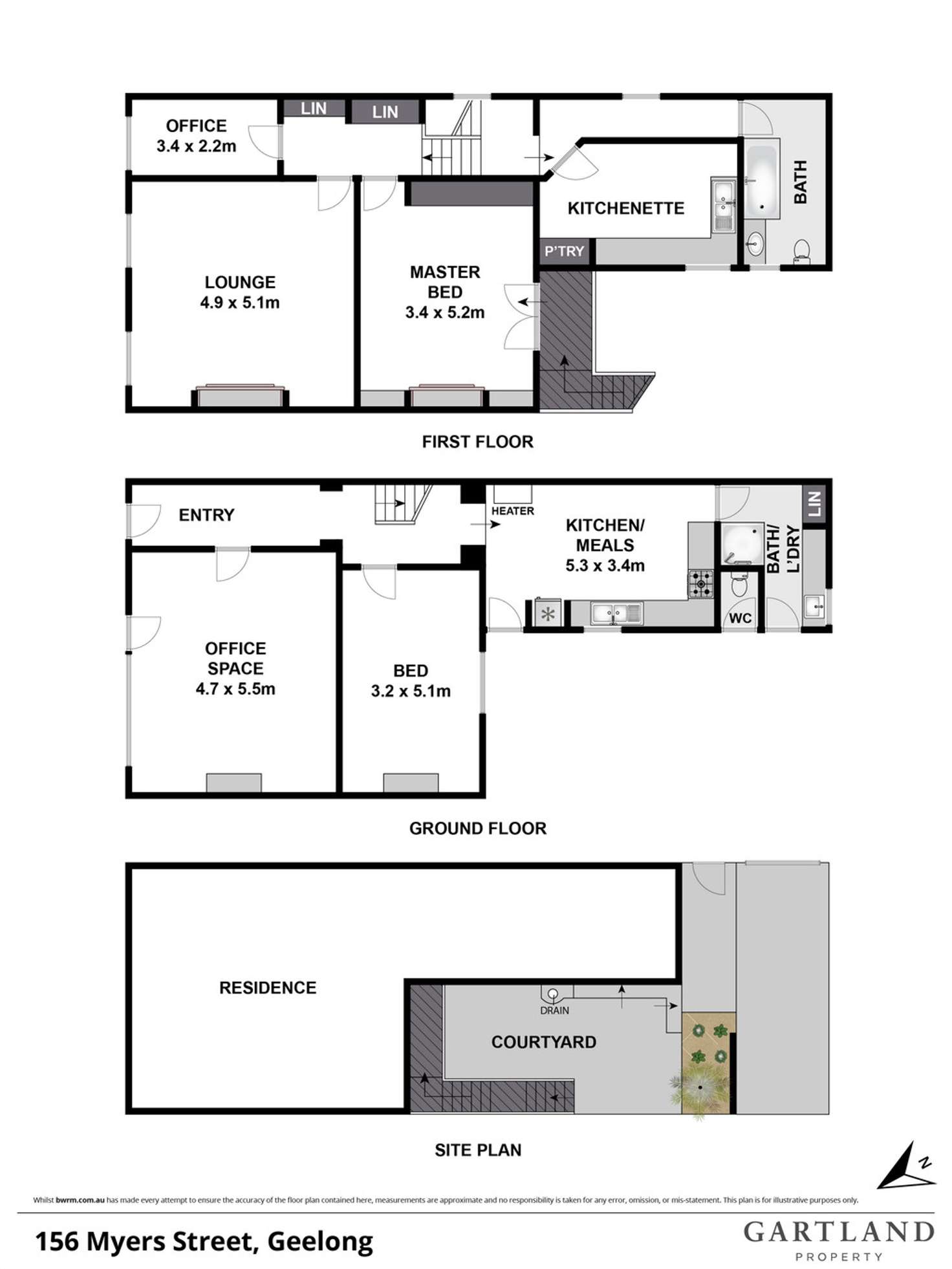Floorplan of Homely house listing, 156 Myers Street, Geelong VIC 3220