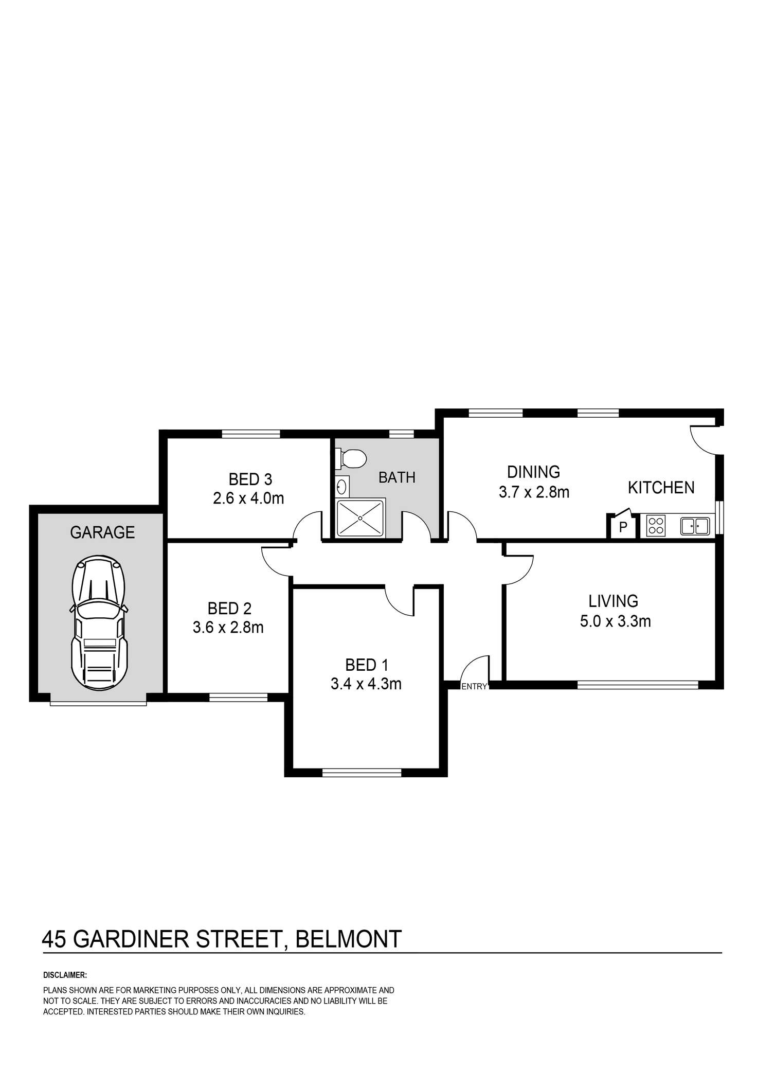 Floorplan of Homely house listing, 45 Gardiner Street, Belmont WA 6104