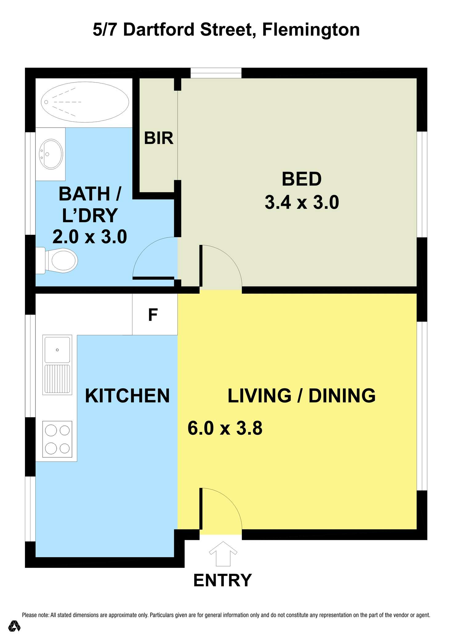Floorplan of Homely apartment listing, 5/7 Dartford Street, Flemington VIC 3031