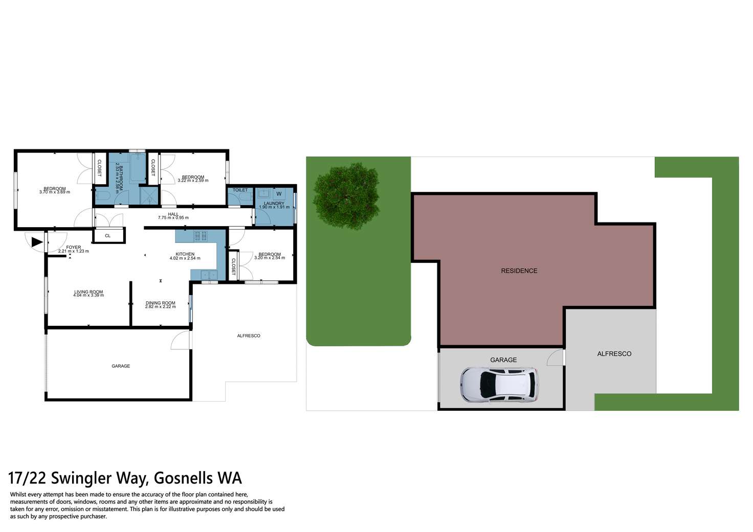 Floorplan of Homely villa listing, 17/22 Swingler Way, Gosnells WA 6110