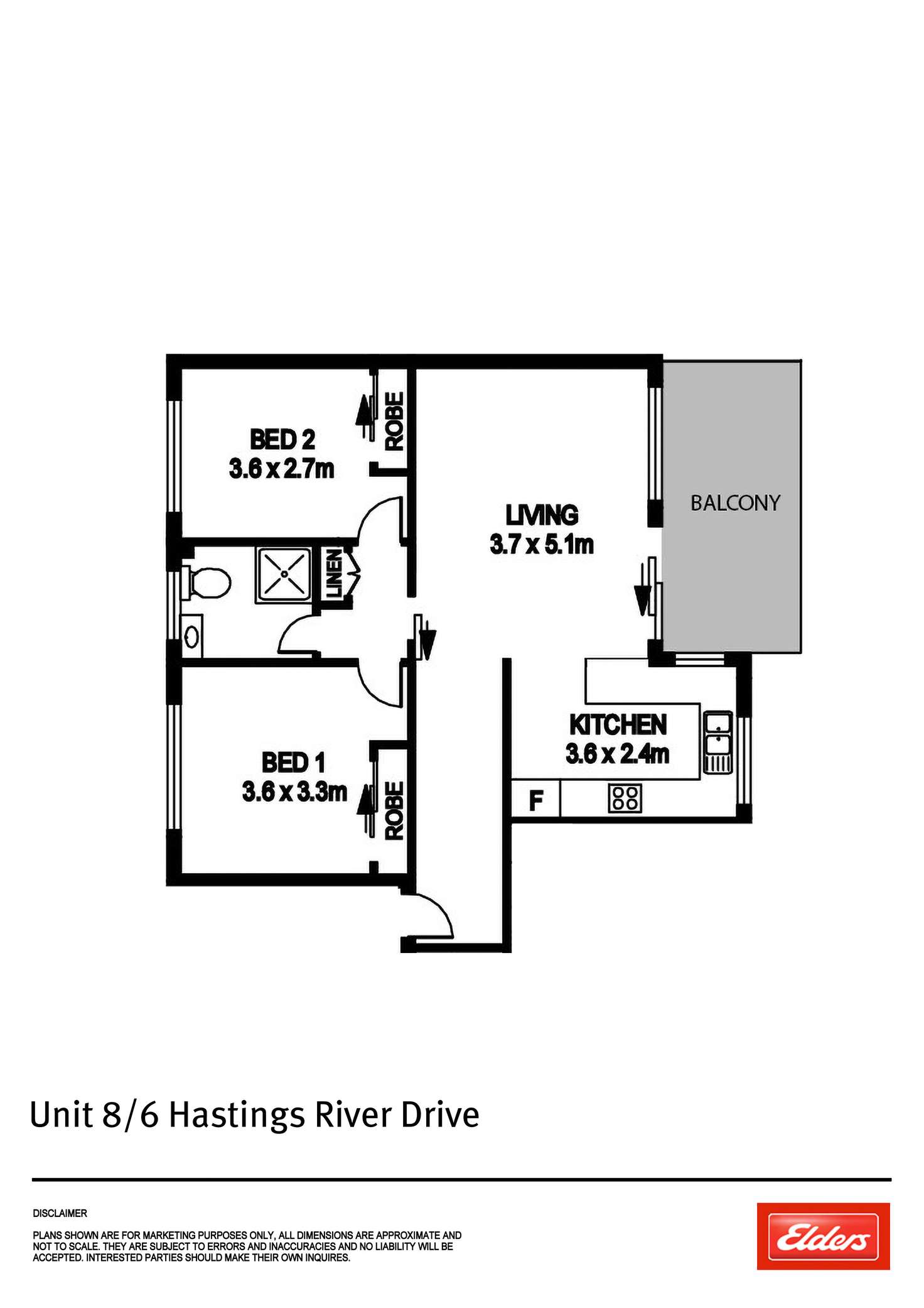 Floorplan of Homely unit listing, 8/6 Hastings River Drive, Port Macquarie NSW 2444