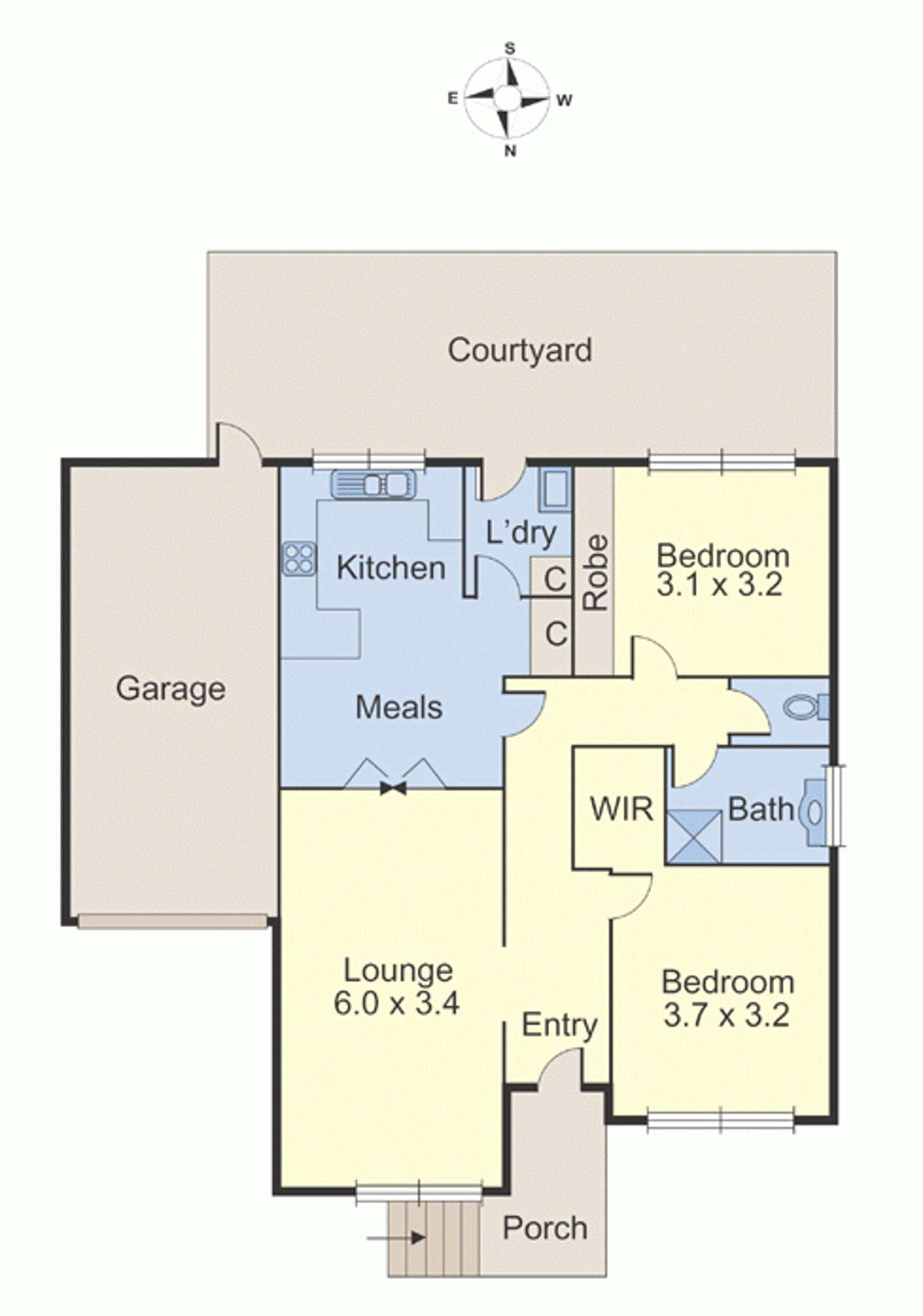 Floorplan of Homely unit listing, 2/27 Andrews Street, Burwood VIC 3125