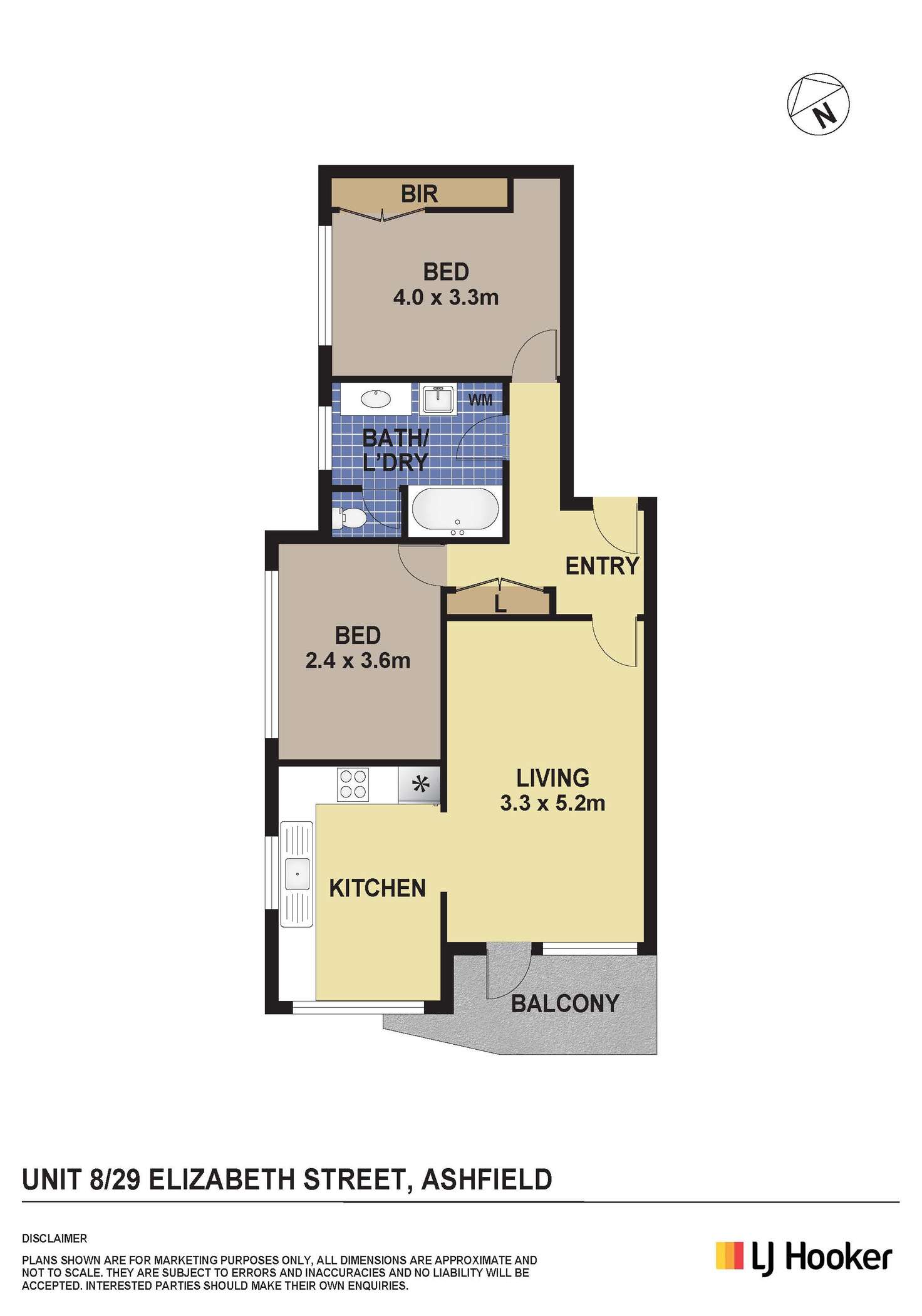 Floorplan of Homely unit listing, 8/29 Elizabeth Street, Ashfield NSW 2131
