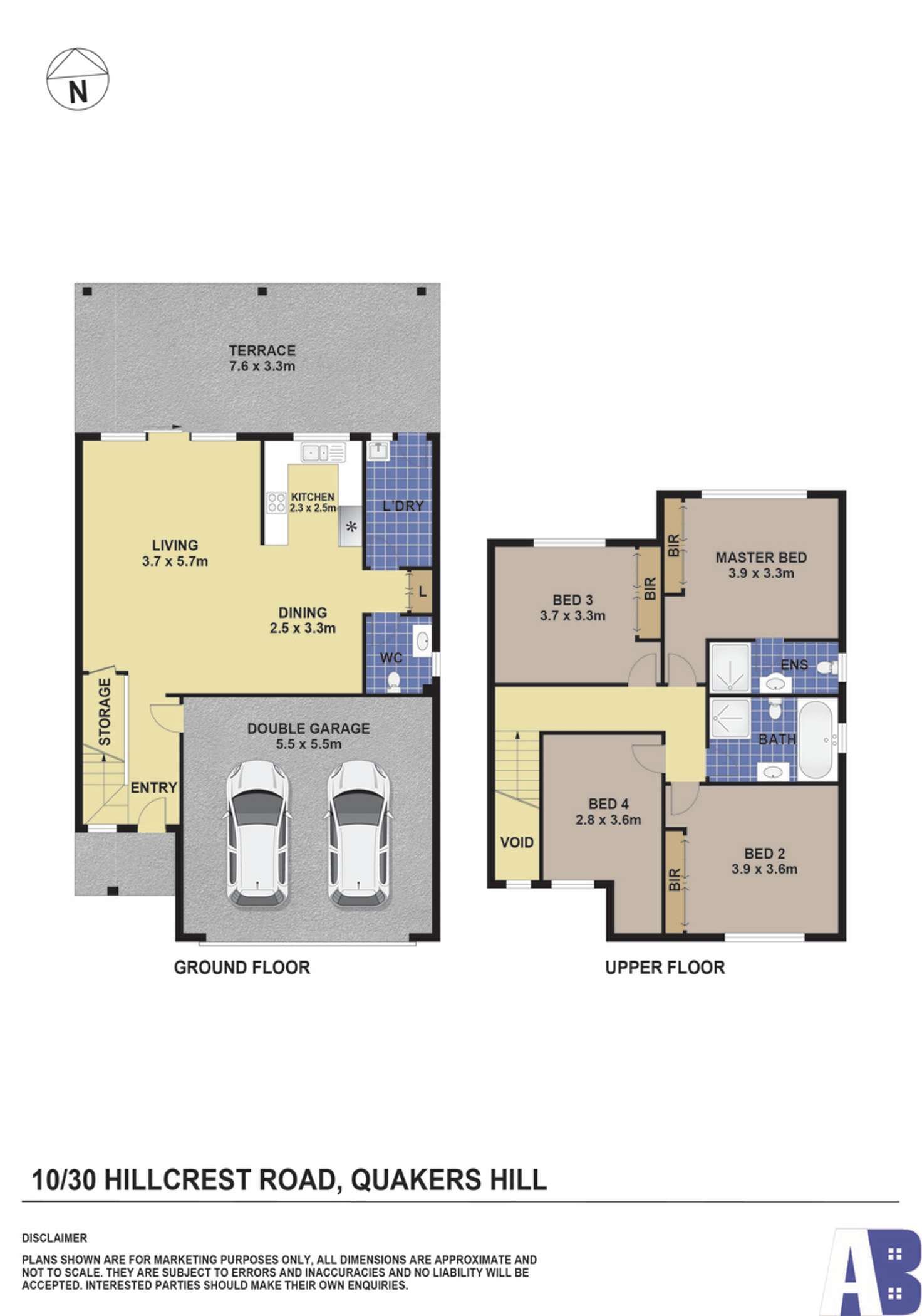 Floorplan of Homely townhouse listing, 10/30 Hillcrest Road, Quakers Hill NSW 2763