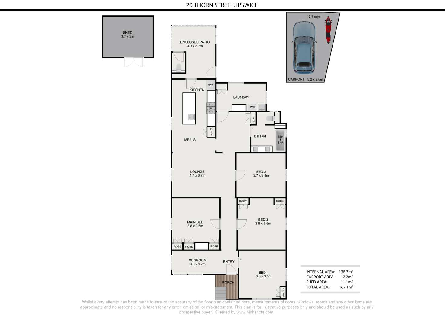 Floorplan of Homely house listing, 20 Thorn Street, Ipswich QLD 4305