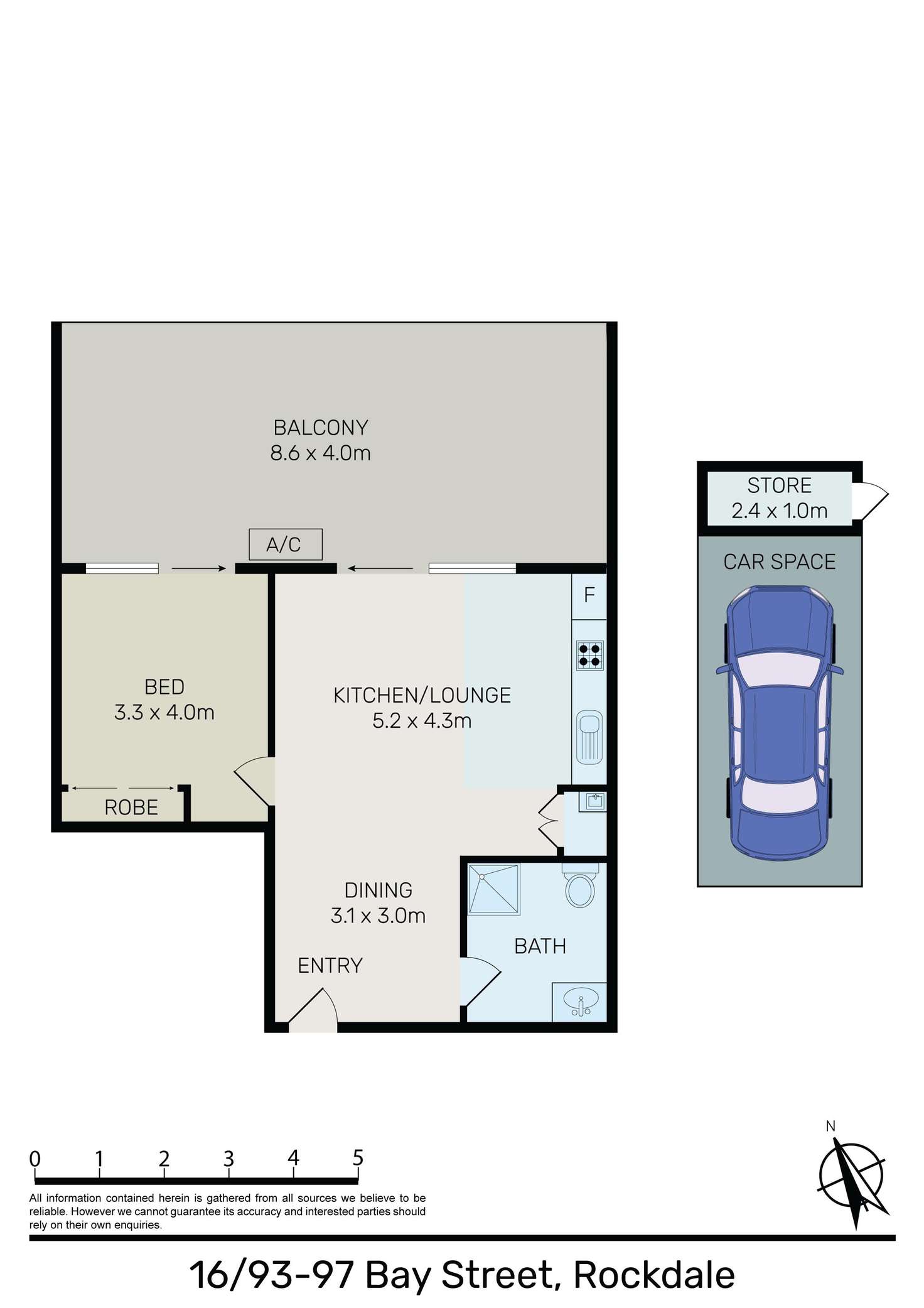 Floorplan of Homely unit listing, 16/93-97 Bay Street, Rockdale NSW 2216