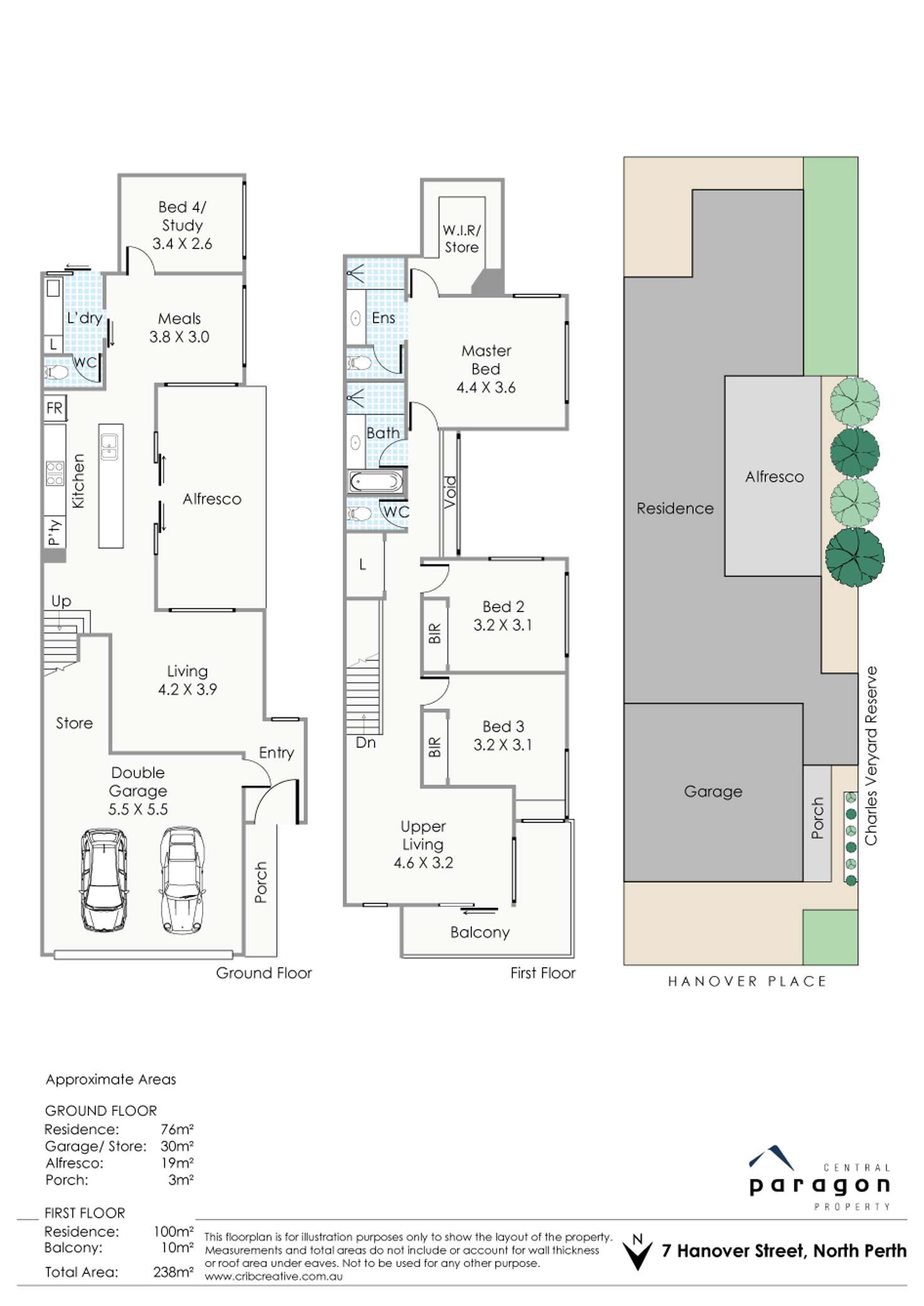 Floorplan of Homely house listing, 7 Hanover Place, North Perth WA 6006