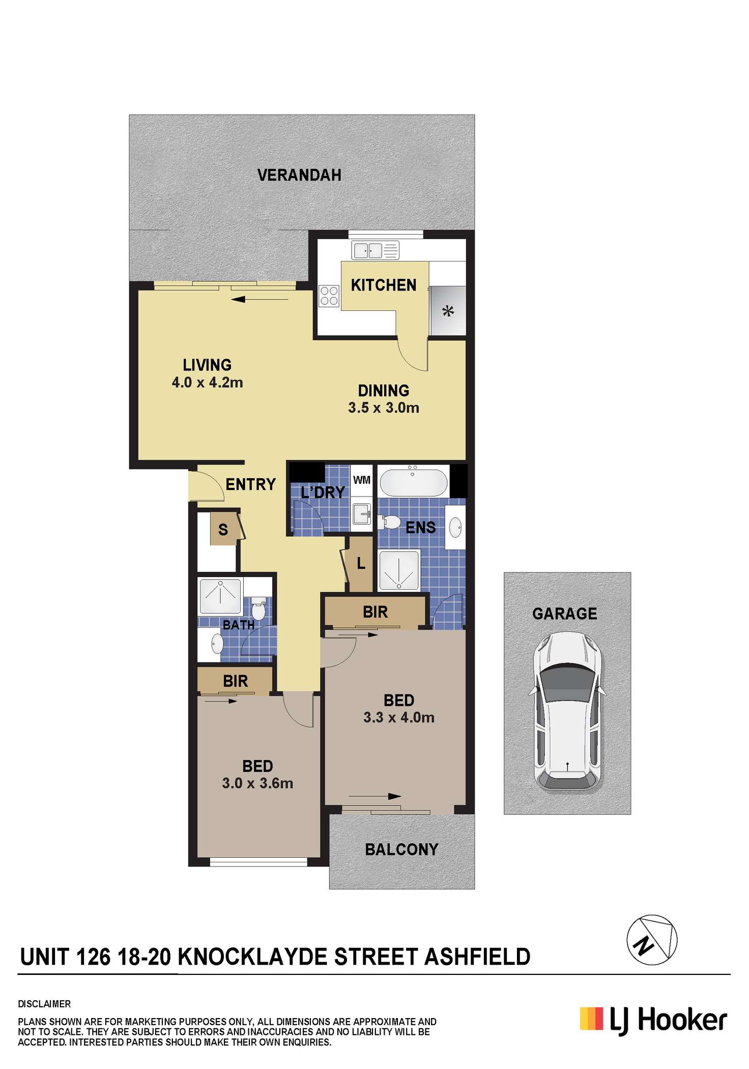 Floorplan of Homely unit listing, 126/18-20 Knocklayde Street, Ashfield NSW 2131