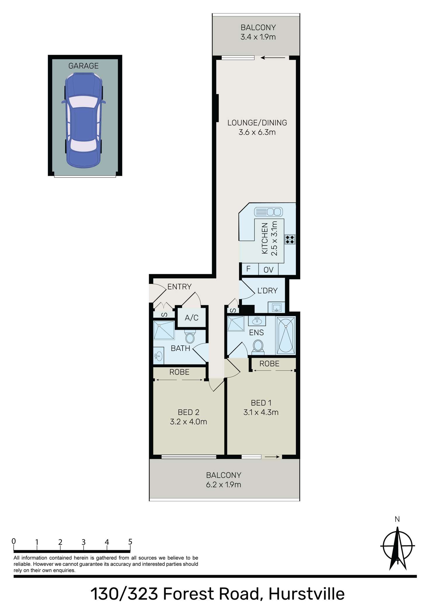 Floorplan of Homely apartment listing, 130/323 Forest Road, Hurstville NSW 2220