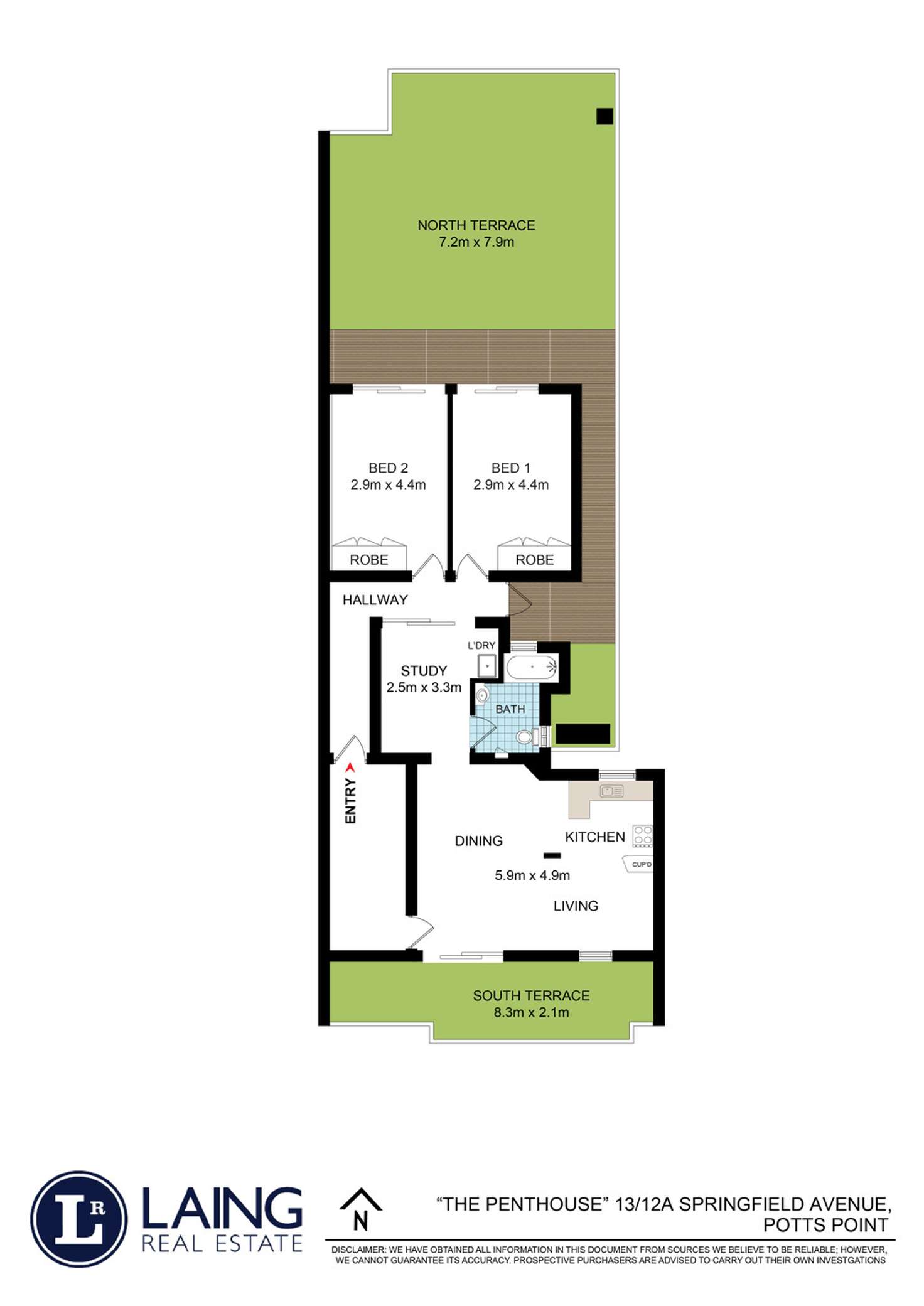 Floorplan of Homely apartment listing, 13/12A Springfield Avenue, Potts Point NSW 2011