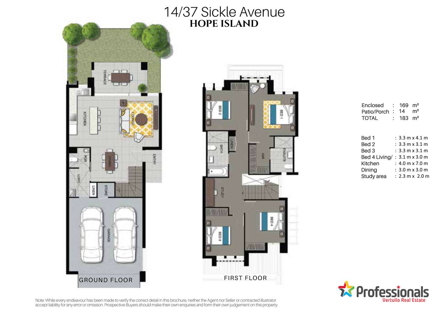 Floorplan of Homely townhouse listing, 14/37 Sickle Avenue, Hope Island QLD 4212