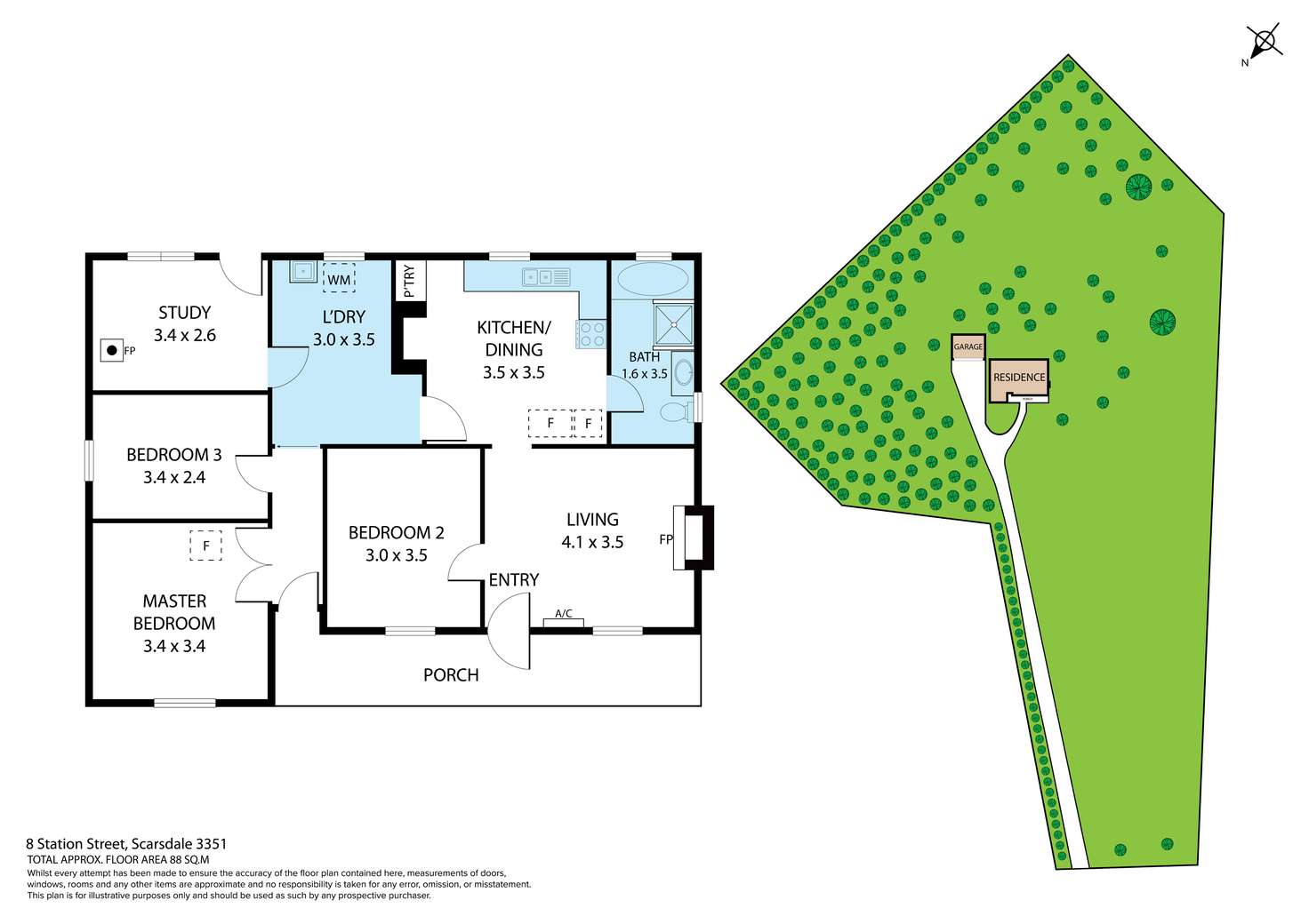 Floorplan of Homely house listing, 8 Station Street, Scarsdale VIC 3351