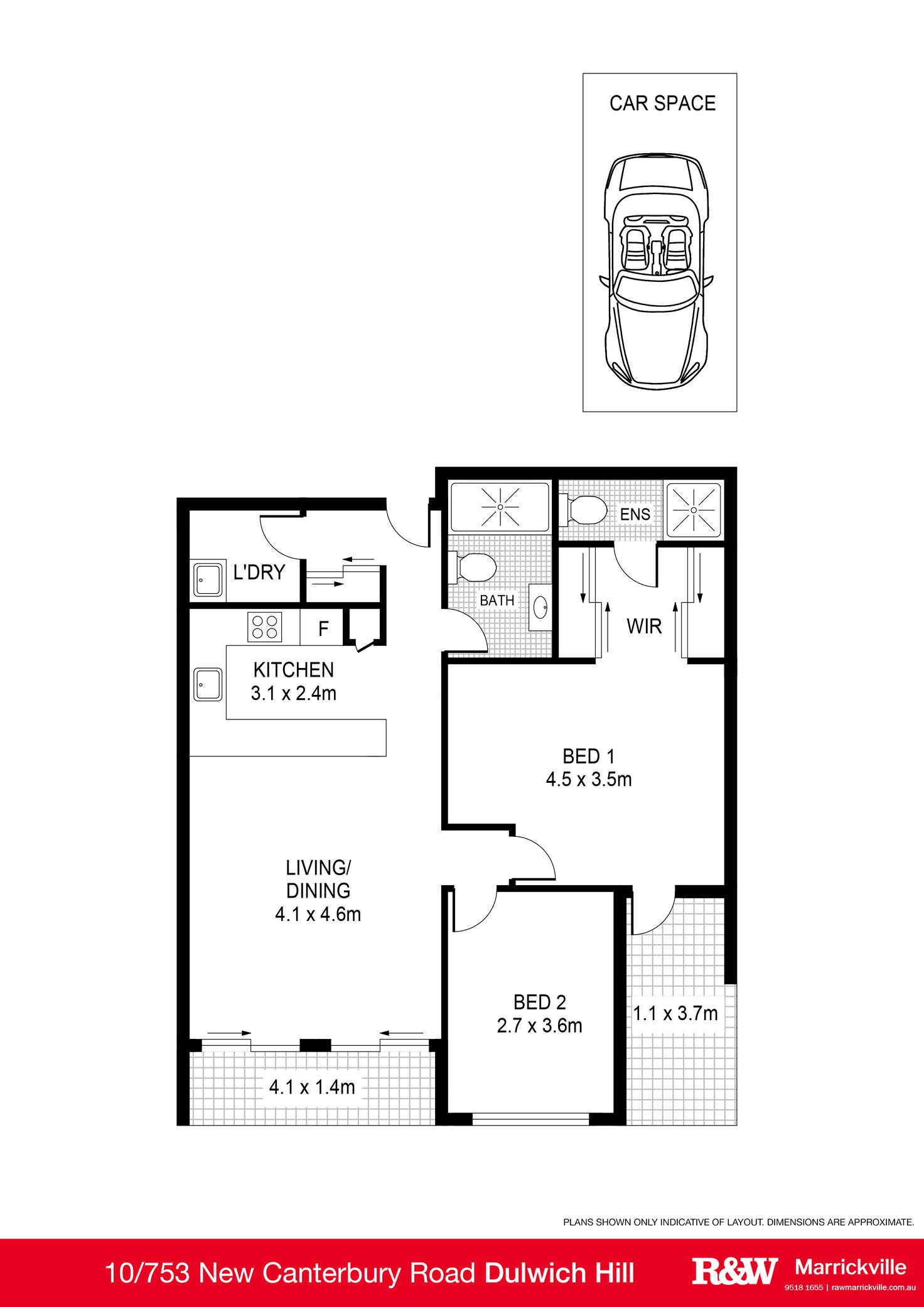 Floorplan of Homely apartment listing, 10/753 New Canterbury Road, Dulwich Hill NSW 2203