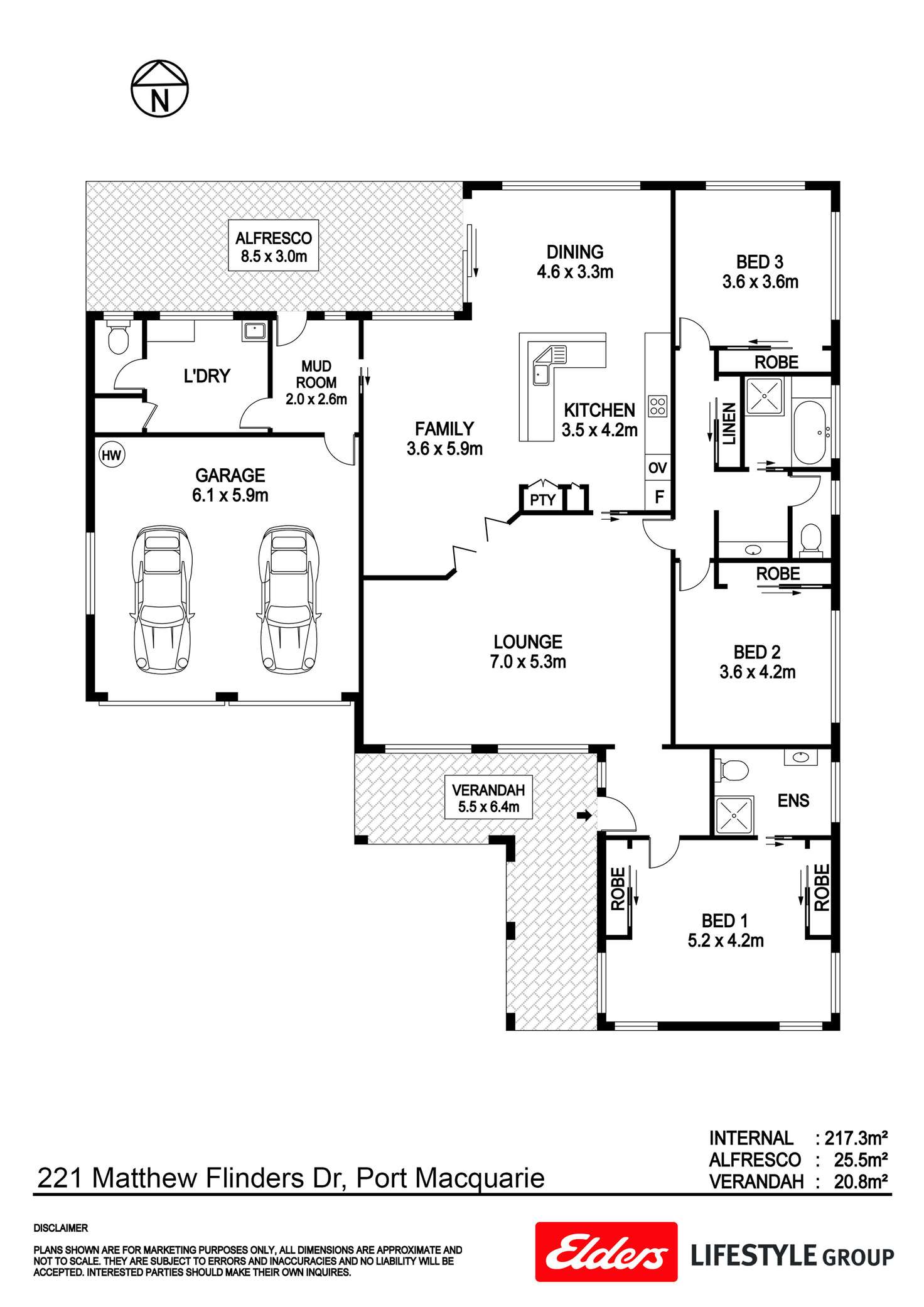 Floorplan of Homely house listing, 221 Matthew Flinders Drive, Port Macquarie NSW 2444