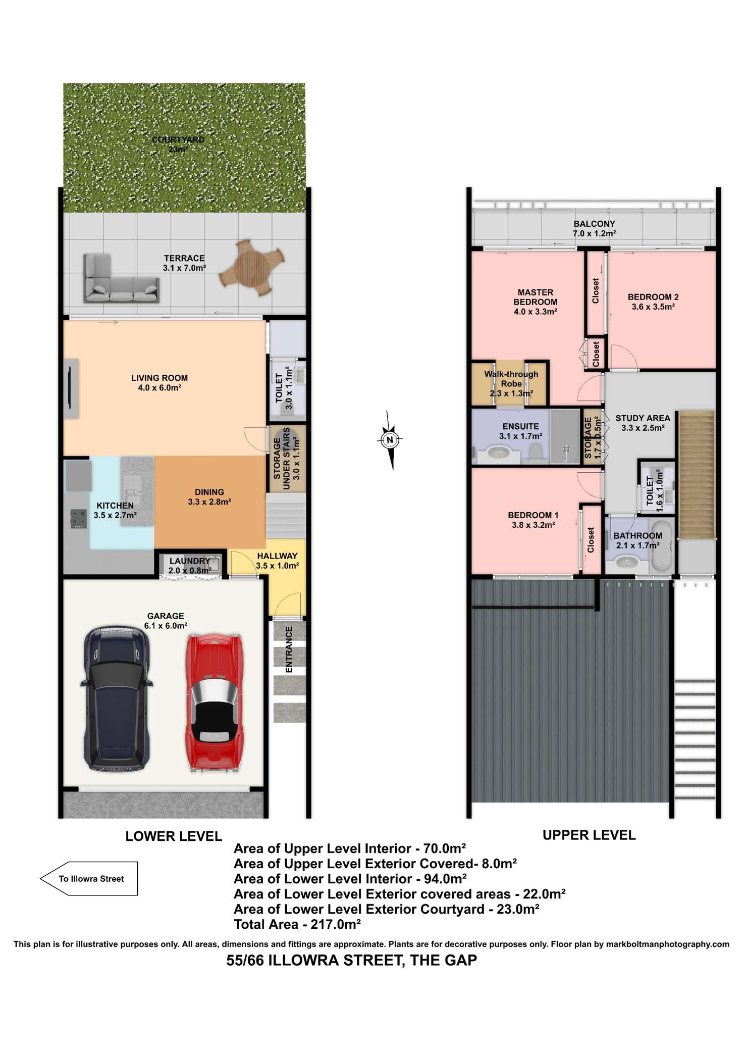 Floorplan of Homely townhouse listing, 55/66 Illowra Street, The Gap QLD 4061