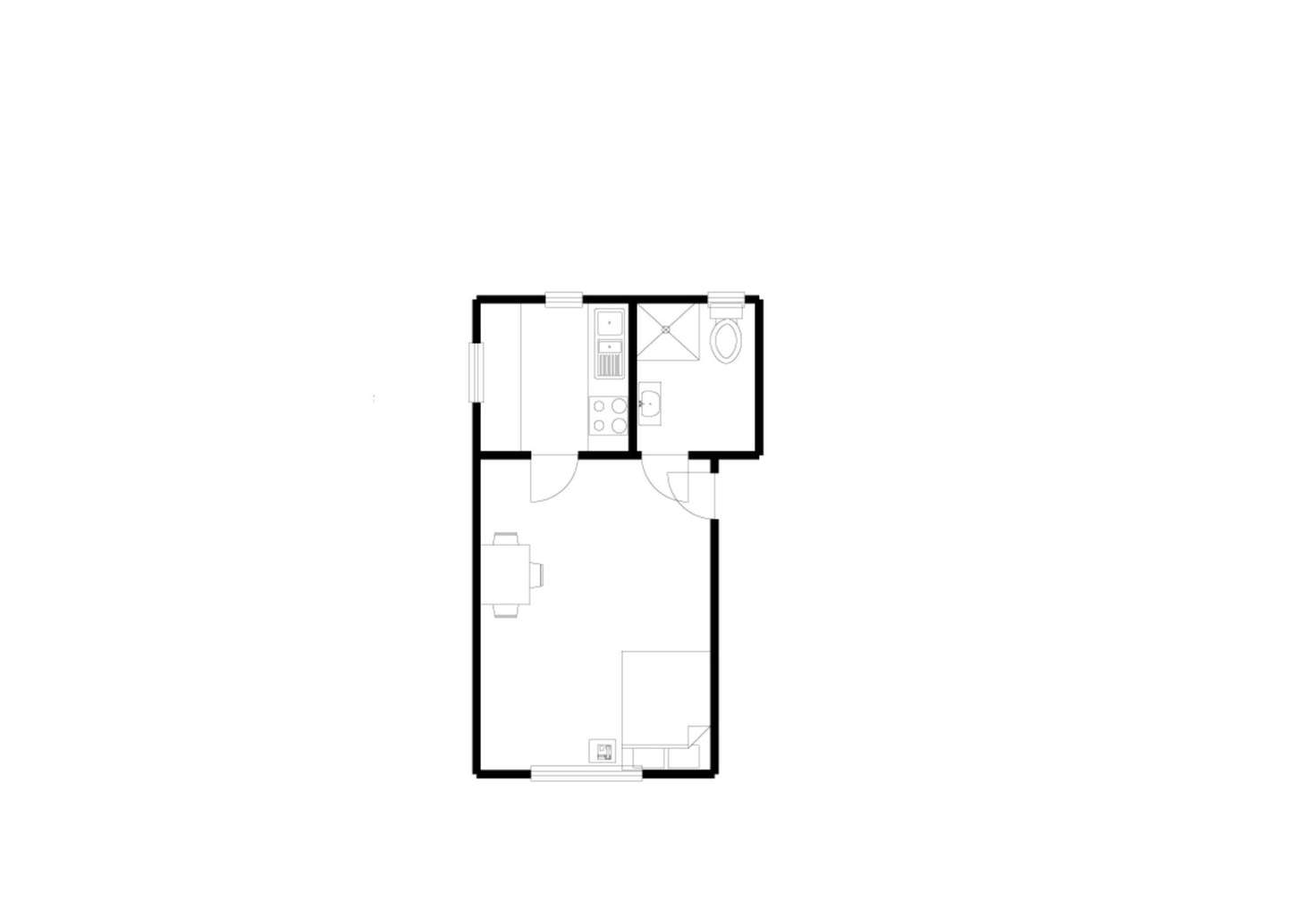 Floorplan of Homely studio listing, 14/30-32 Bucknell Street, Newtown NSW 2042