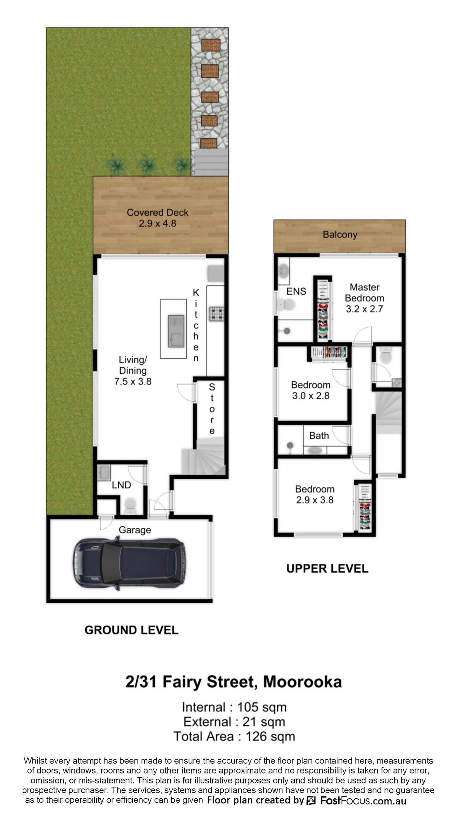 Floorplan of Homely townhouse listing, 2/31 Fairy Street, Moorooka QLD 4105