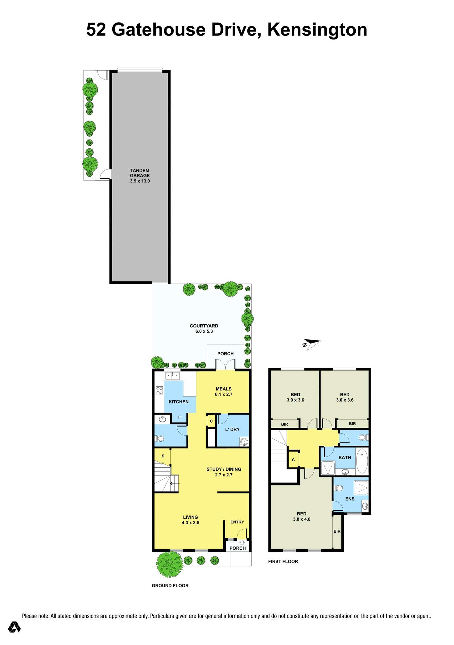 Floorplan of Homely townhouse listing, 52 Gatehouse Drive, Kensington VIC 3031
