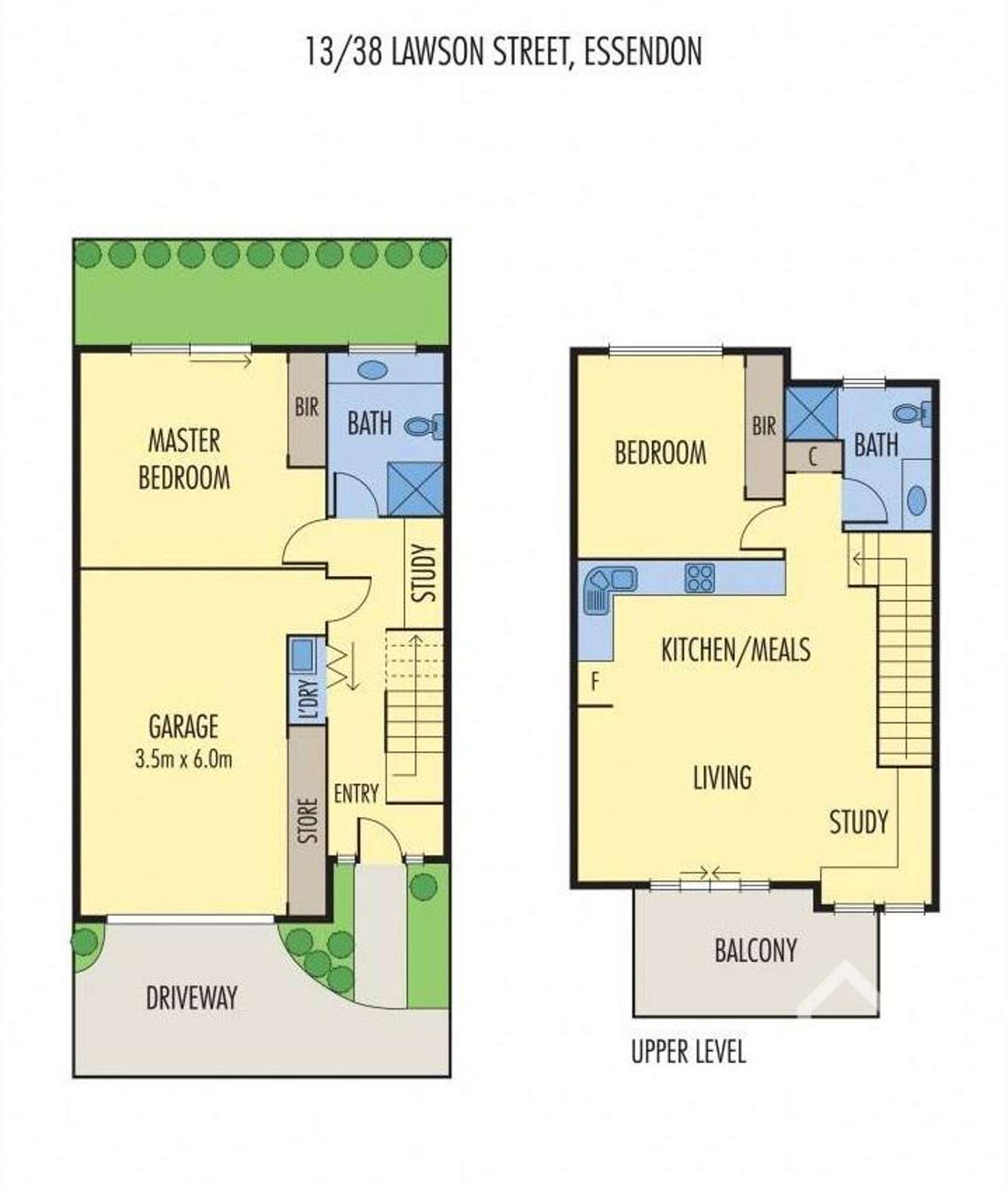 Floorplan of Homely townhouse listing, 13/38 Lawson Street, Essendon VIC 3040