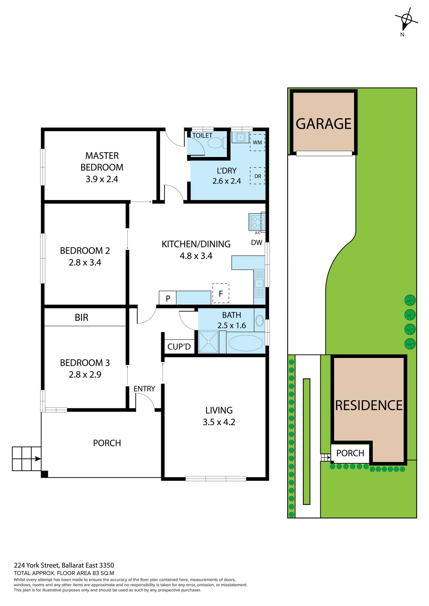 Floorplan of Homely house listing, 224 York Street, Ballarat East VIC 3350