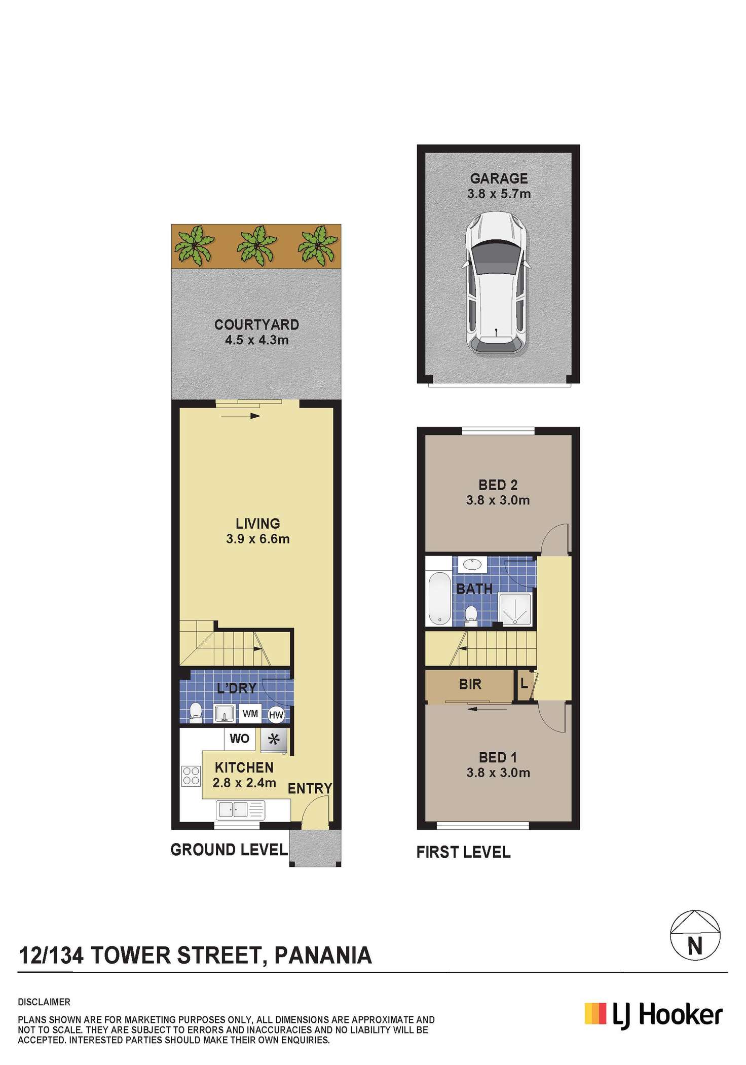 Floorplan of Homely townhouse listing, 12/134 Tower Street, Panania NSW 2213