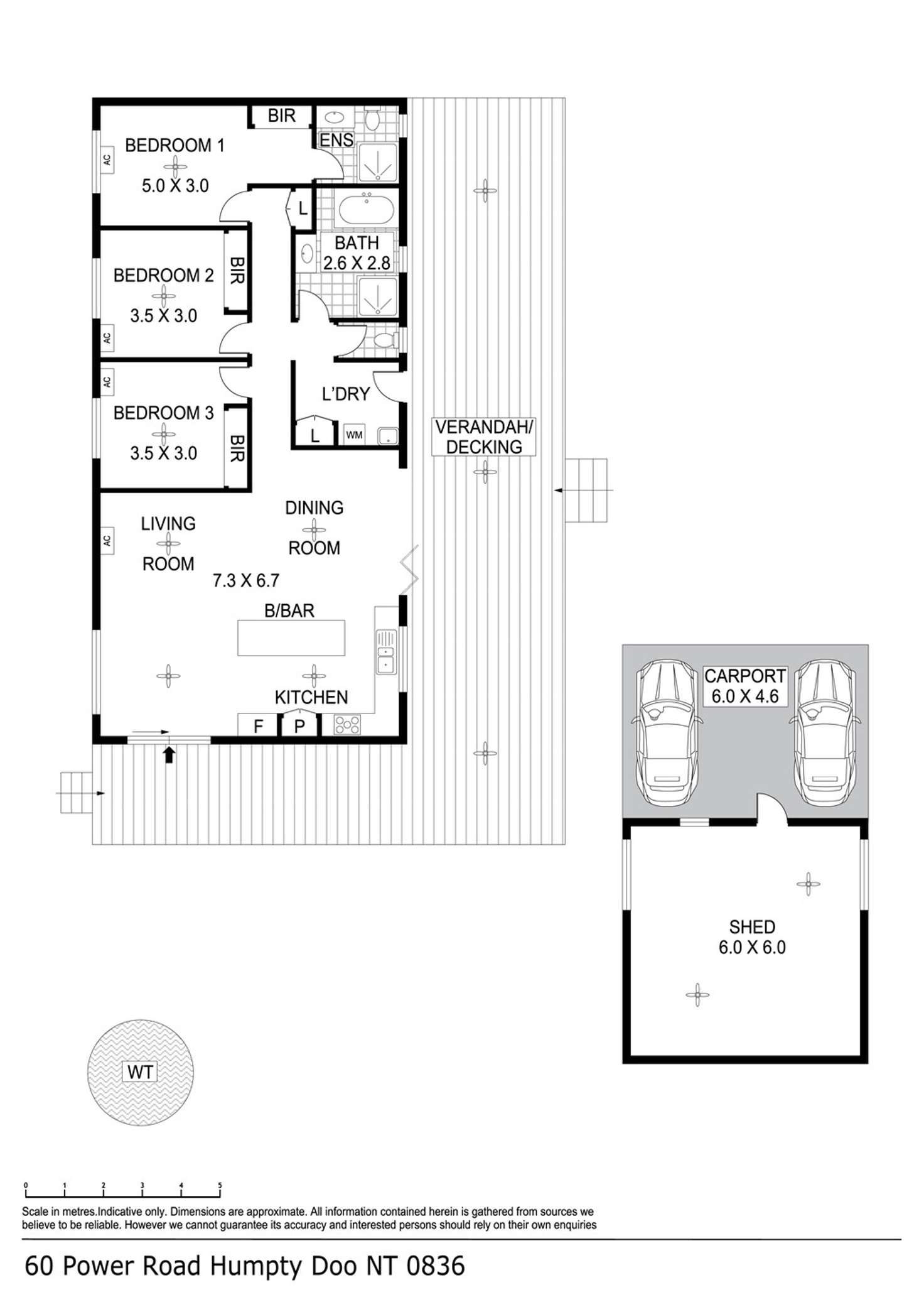 Floorplan of Homely house listing, 60 Power Road, Humpty Doo NT 836
