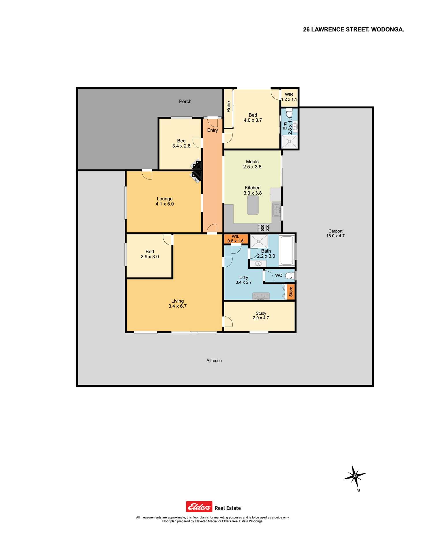 Floorplan of Homely house listing, 26 Lawrence Street, Wodonga VIC 3690