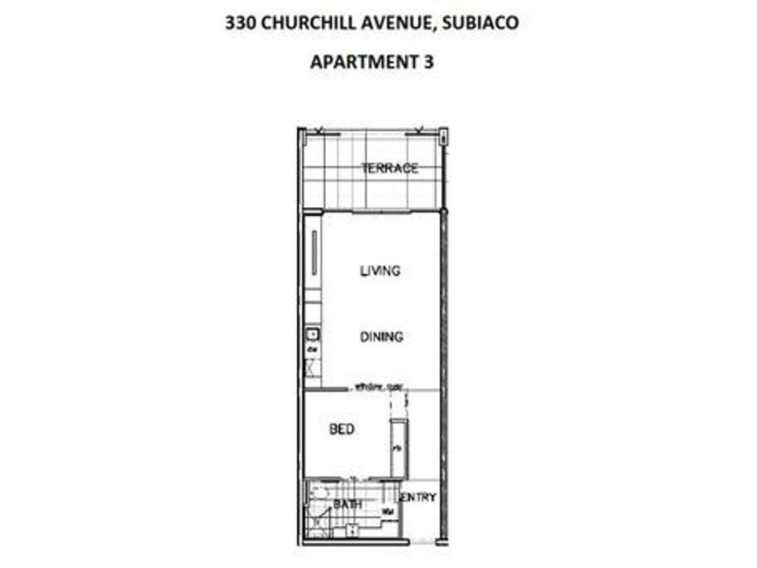 Floorplan of Homely apartment listing, 3/330 Churchill Avenue, Subiaco WA 6008